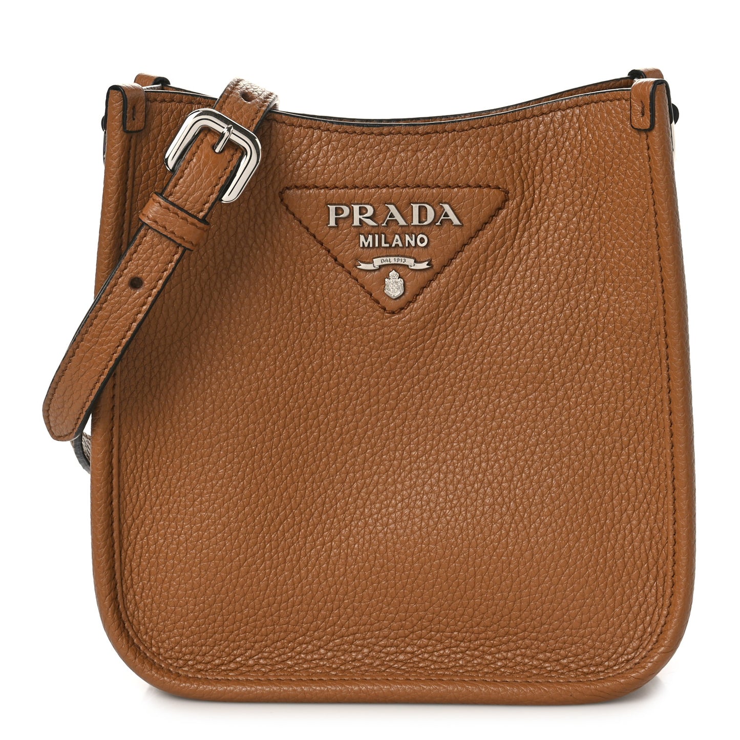 Vitello Daino Soft Mini Hobo Messenger Bag Caramel