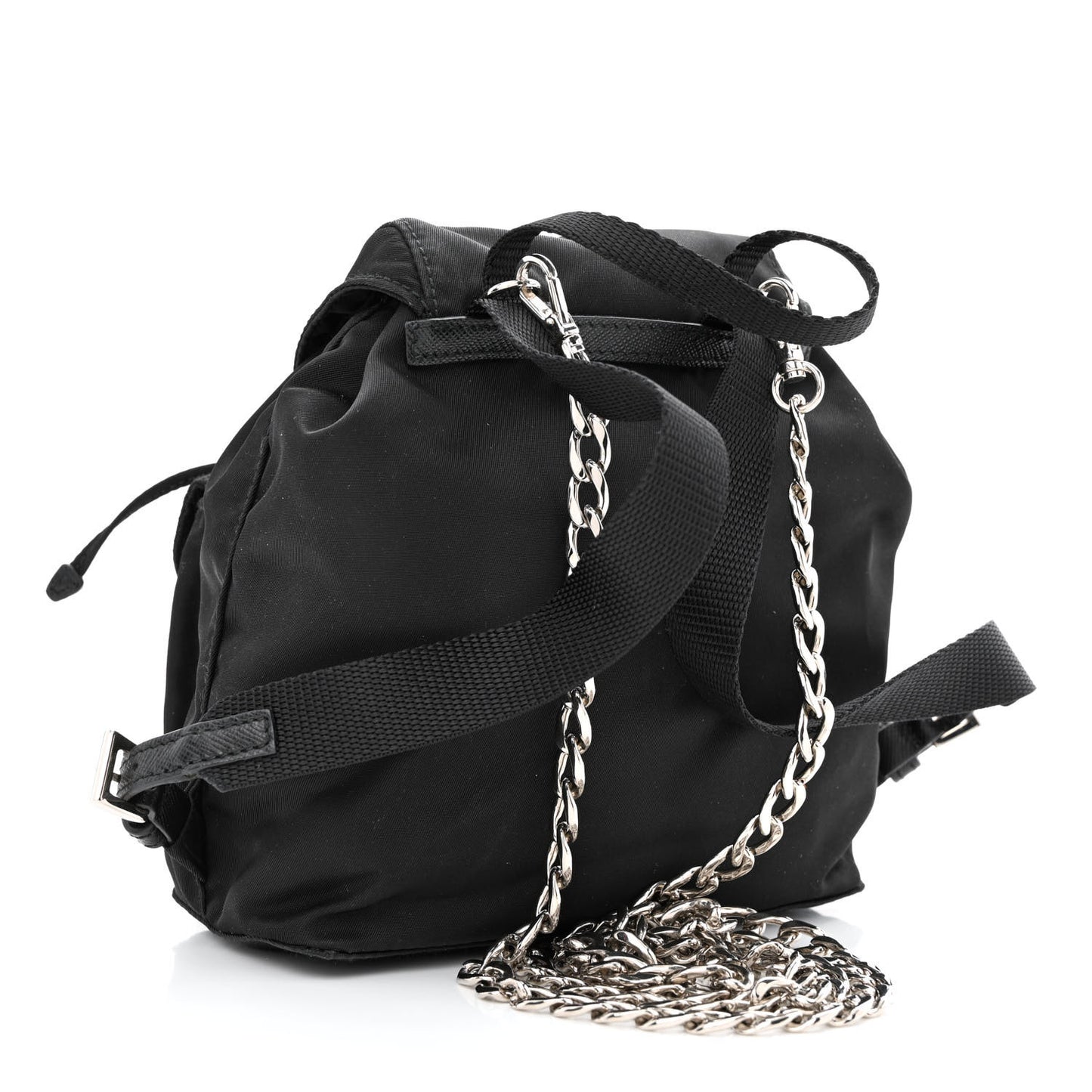 Nylon Vela Mini Crossbody Backpack Black