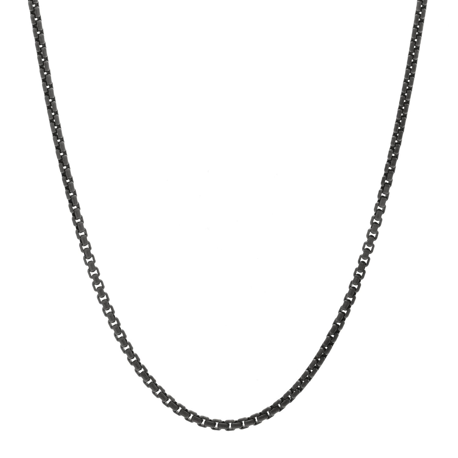 David Yurman Darkened Sterling Silver 2.7mm Box Chain Necklace 16" 1 of 5