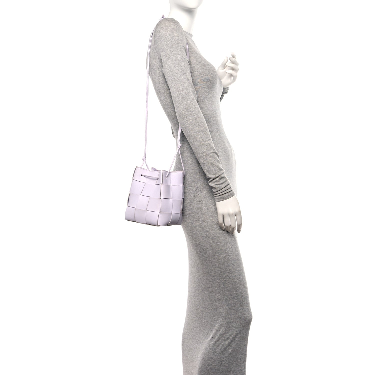 Bottega Veneta Calfskin Intreccio Small Cassette Bucket Bag Mirth Washed 2 of 9