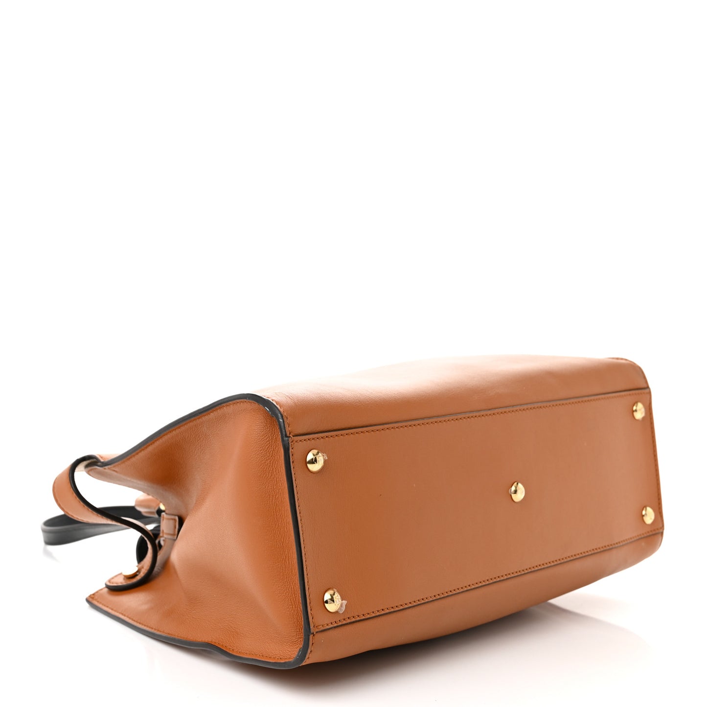 Vitello Seta Century Small Peekaboo X-Tote Brandy Black