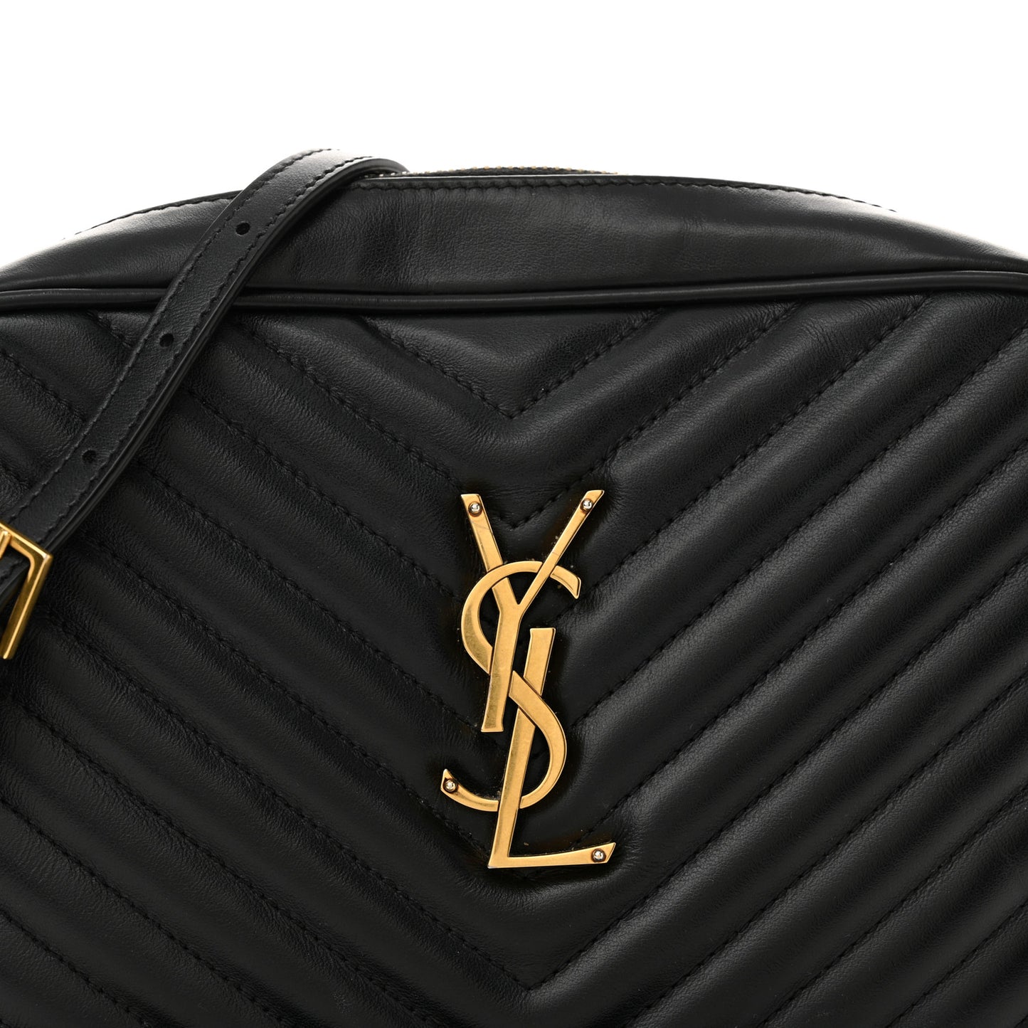 Calfskin Matelasse Monogram Lou Camera Bag Black