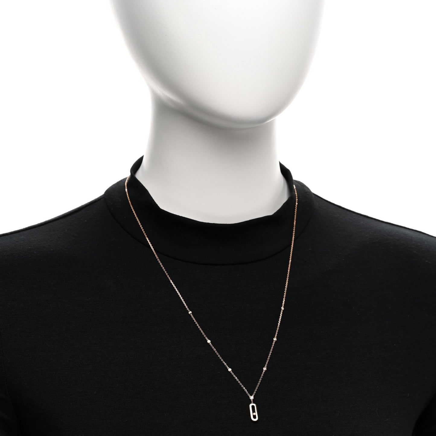 18K Rose Gold Diamond Move Uno Long Necklace