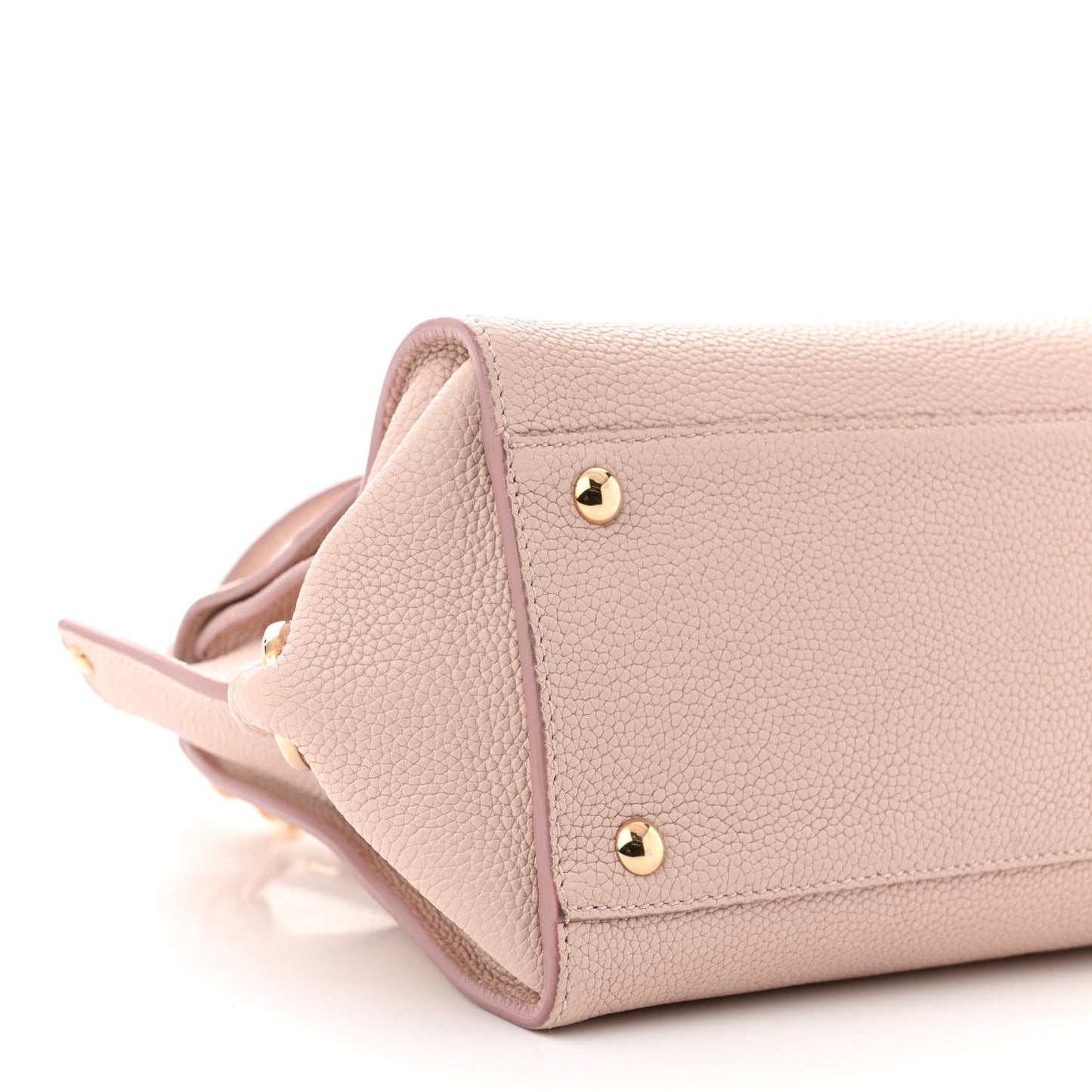 Grained Calfskin Small Sofia Satchel Macaron