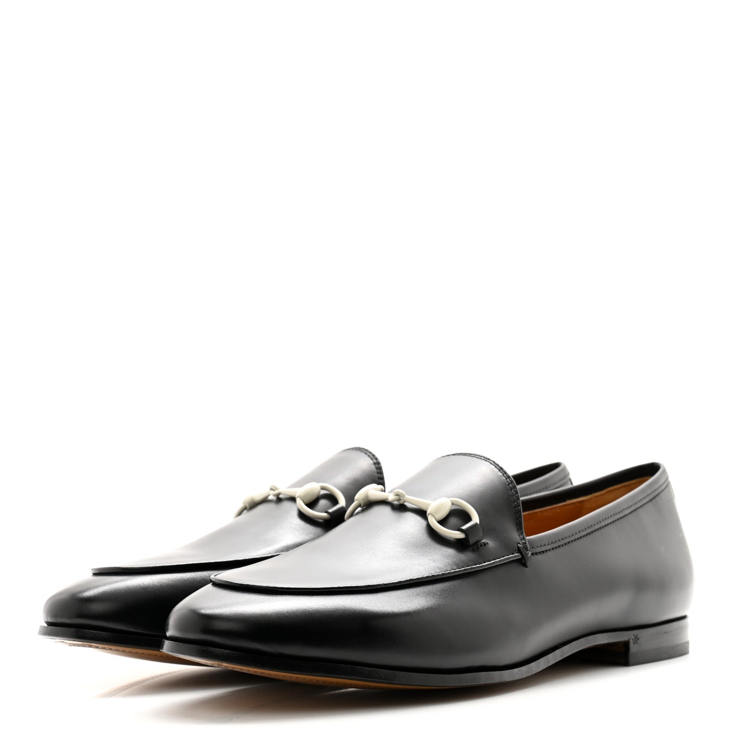 Calfskin Womens Horsebit Betis Glamour Moccasin Loafers 40 Black