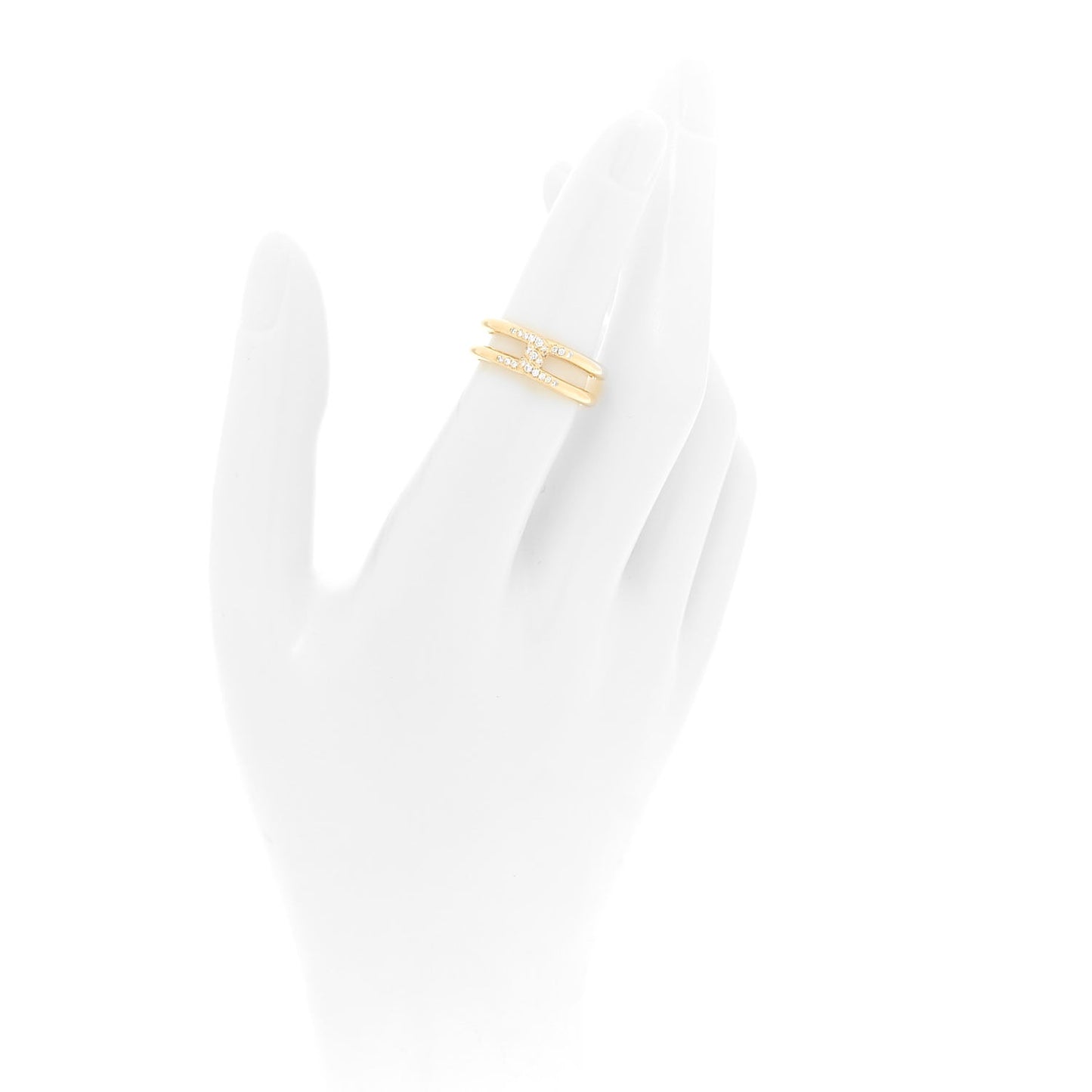 18K Yellow Gold Diamond 6.5mm Continuance Band Ring 52 6