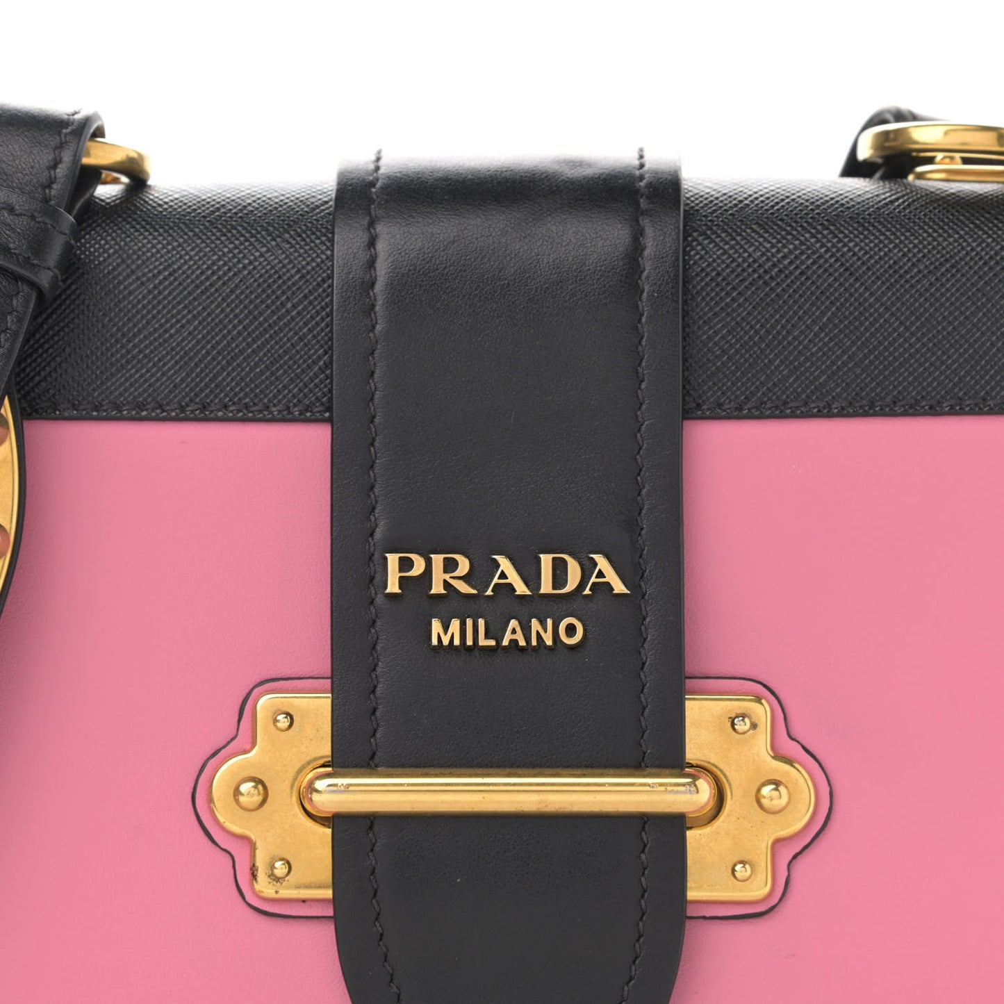 City Calf Saffiano Cahier Bag Fuxia Black