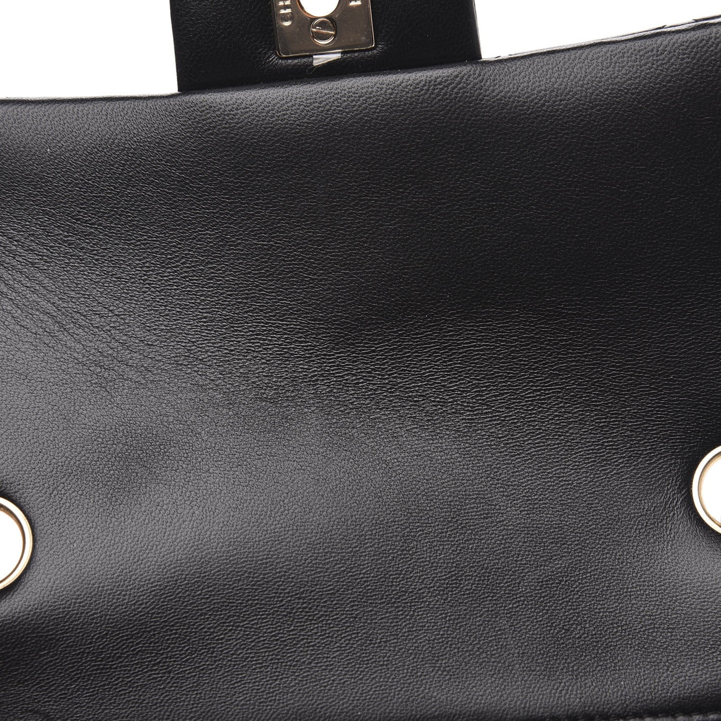 Lambskin Quilted Mini Rectangular Flap Black