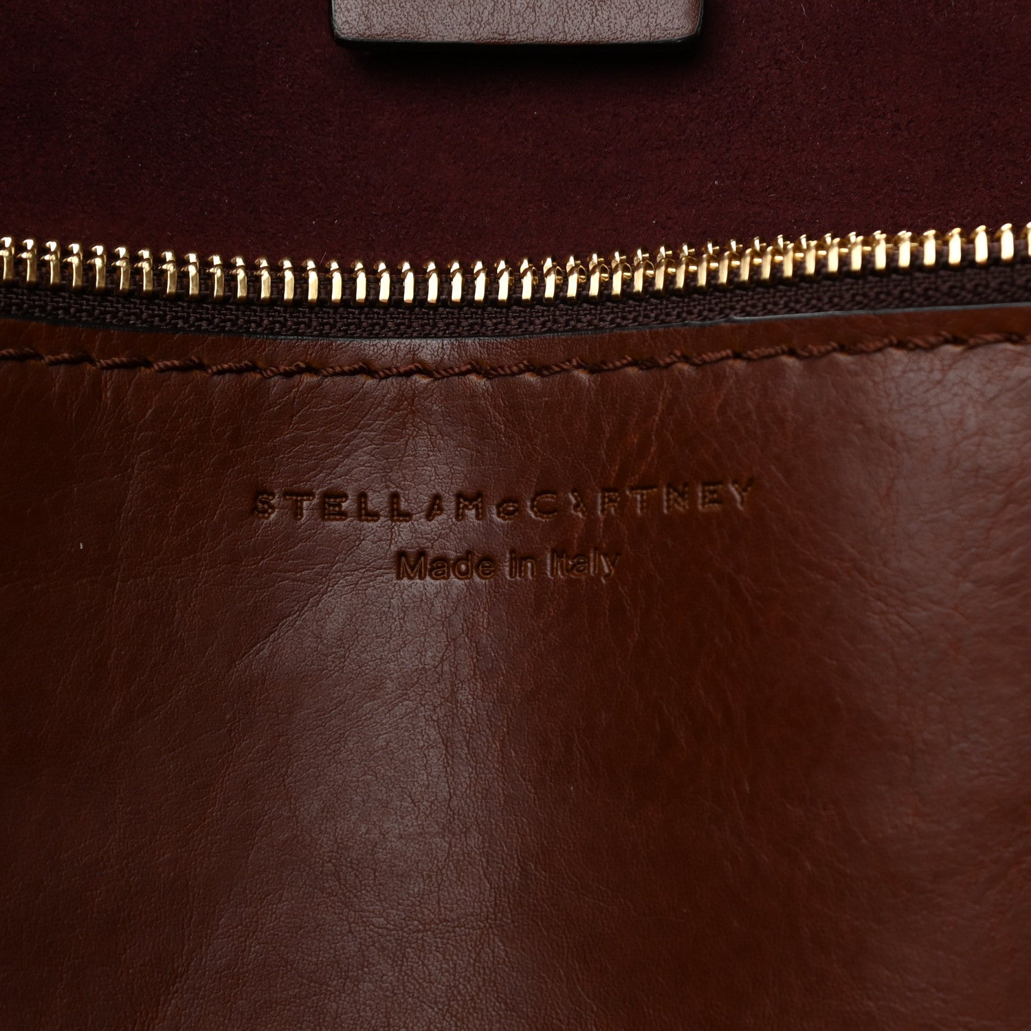 Stella McCartney Eco Alter Nappa Studded Large Bucket Bag Cognac 6 of 11