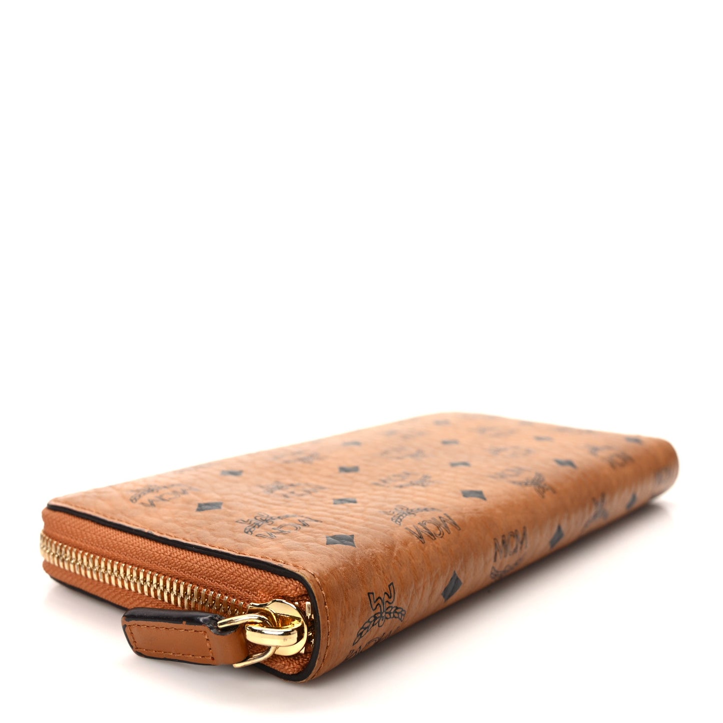 Visetos Large Zip Around Wallet Cognac