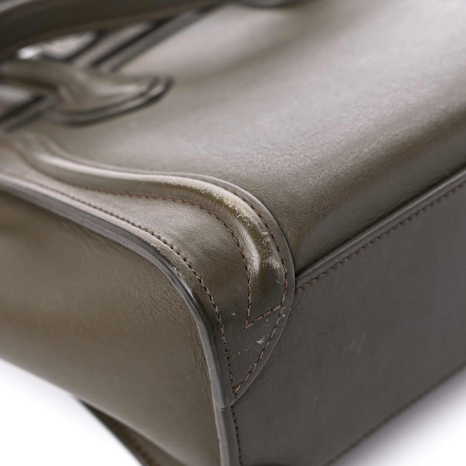 Celine Smooth Calfskin Nano Luggage Khaki 10 of 22