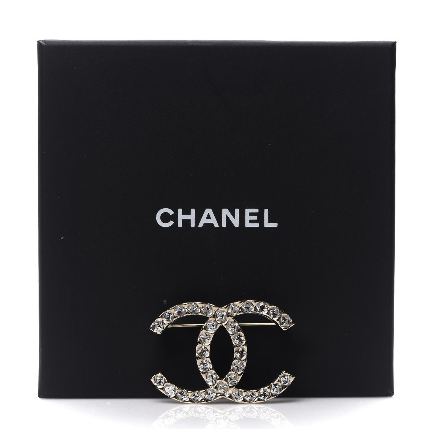 Baguette Crystal High Society CC Brooch Gold