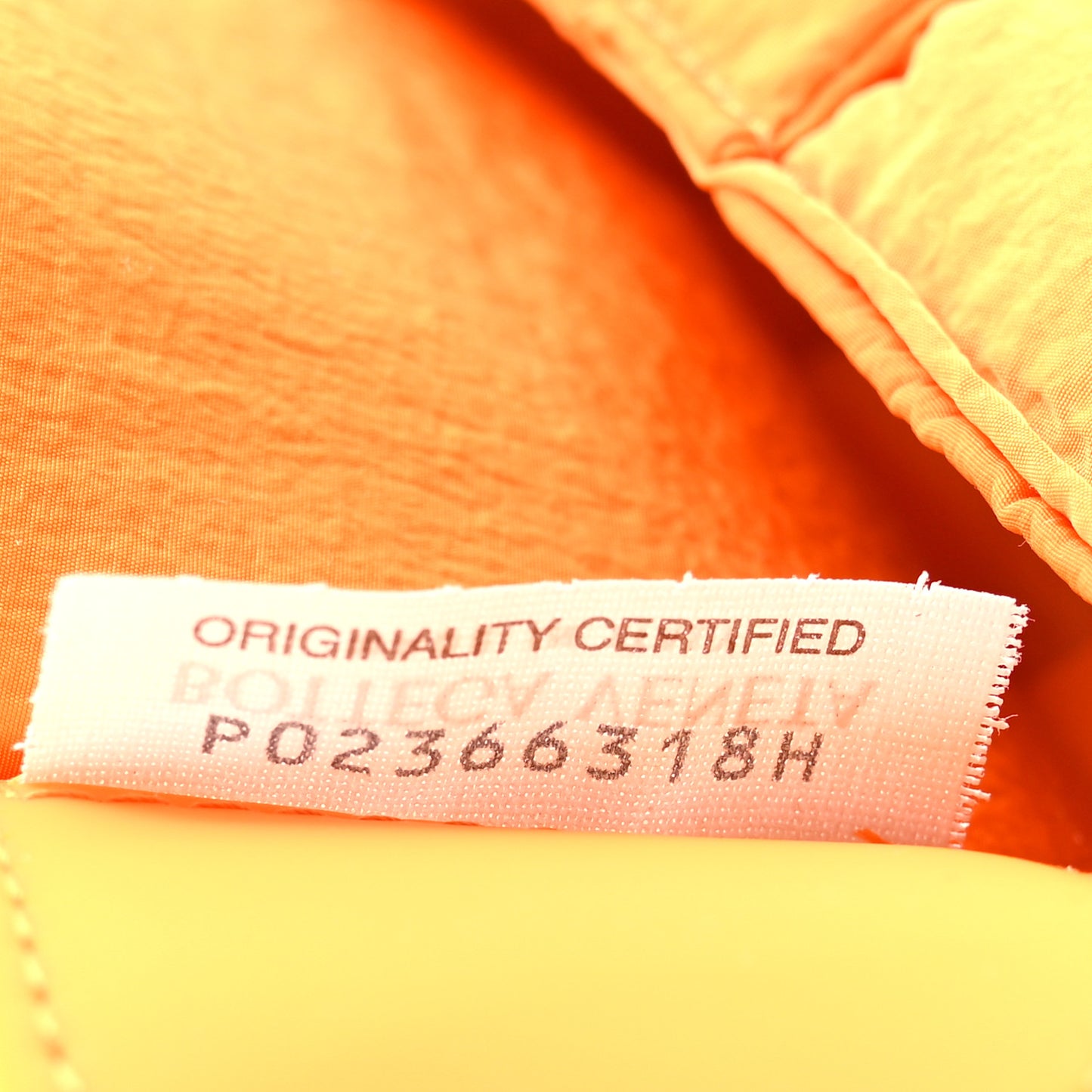 Nylon Intrecciato Padded Tech Mini Cassette Belt Bag Orange