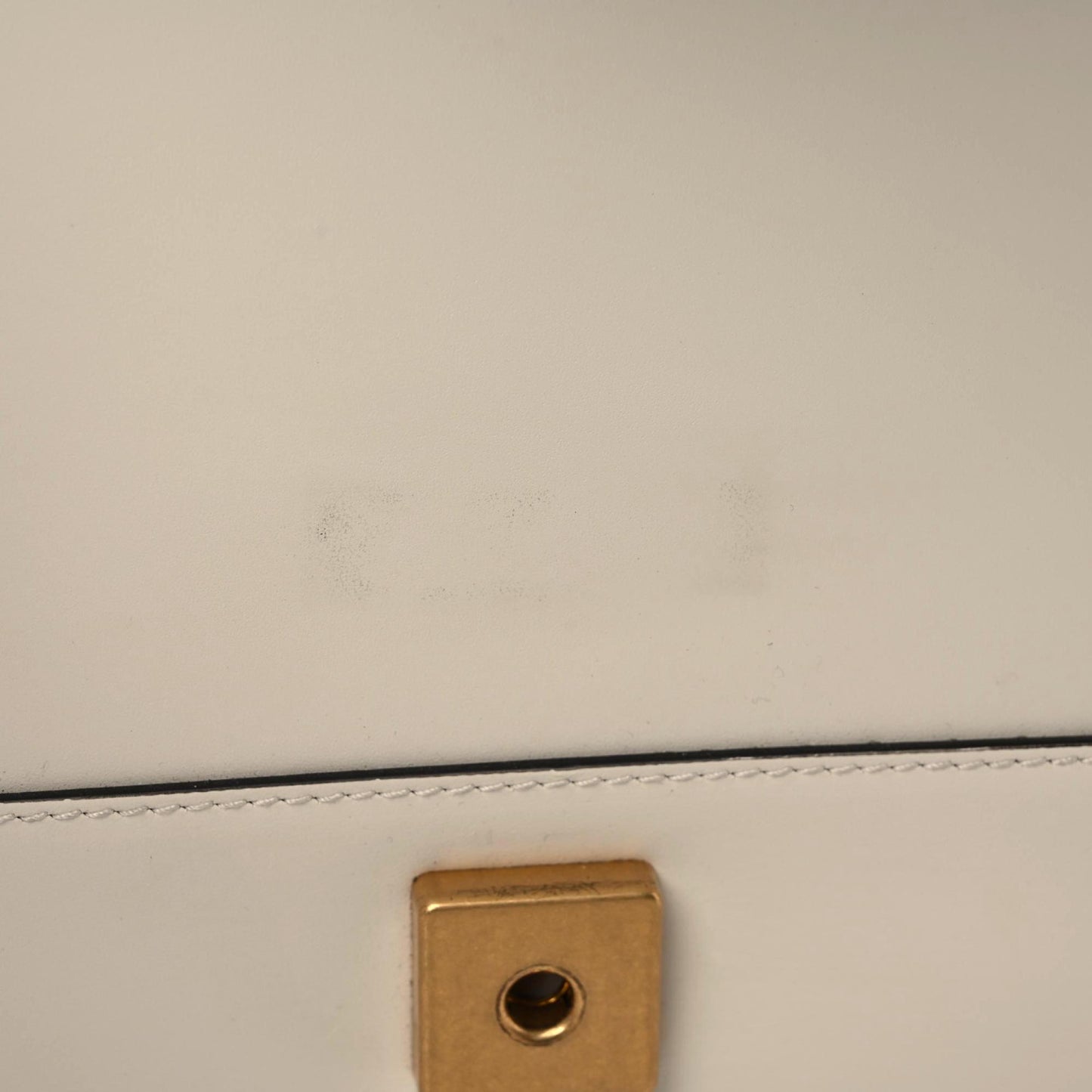 Calfskin Sylvie Web Queen Margaret Shoulder Bag White