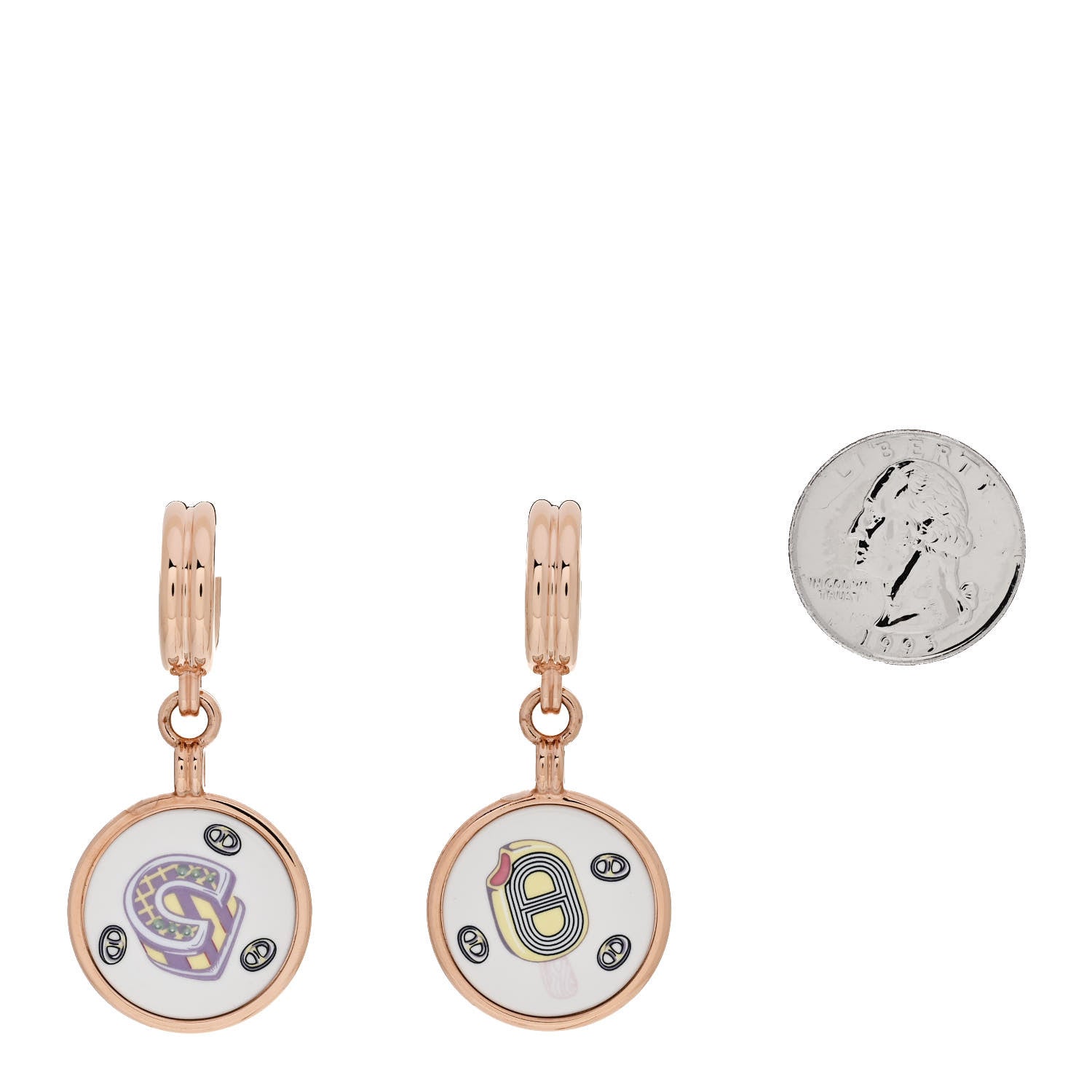 Hermes Enamel Funny Ice Cream Earrings Jasmin 2 of 4