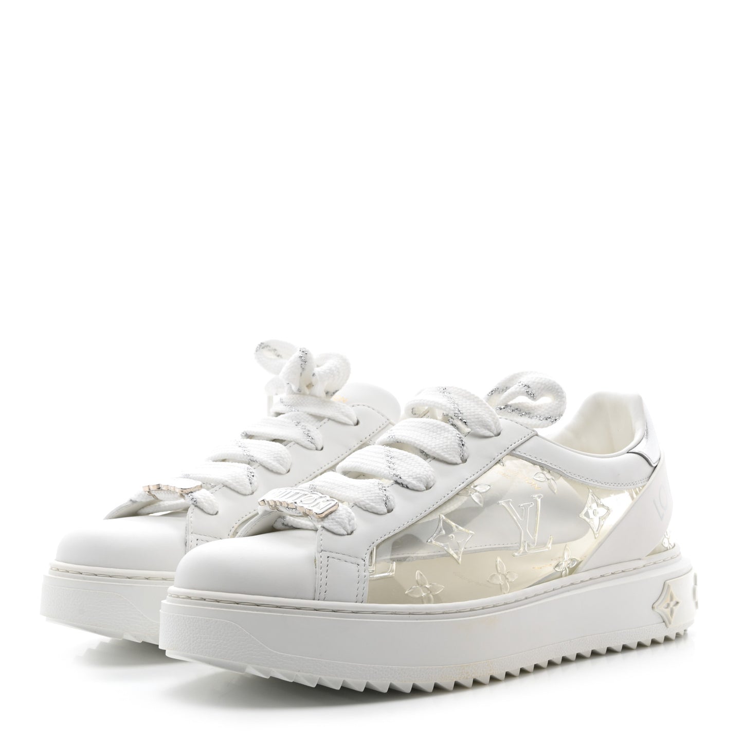 Monogram PVC Time Out Sneakers 39 Silver
