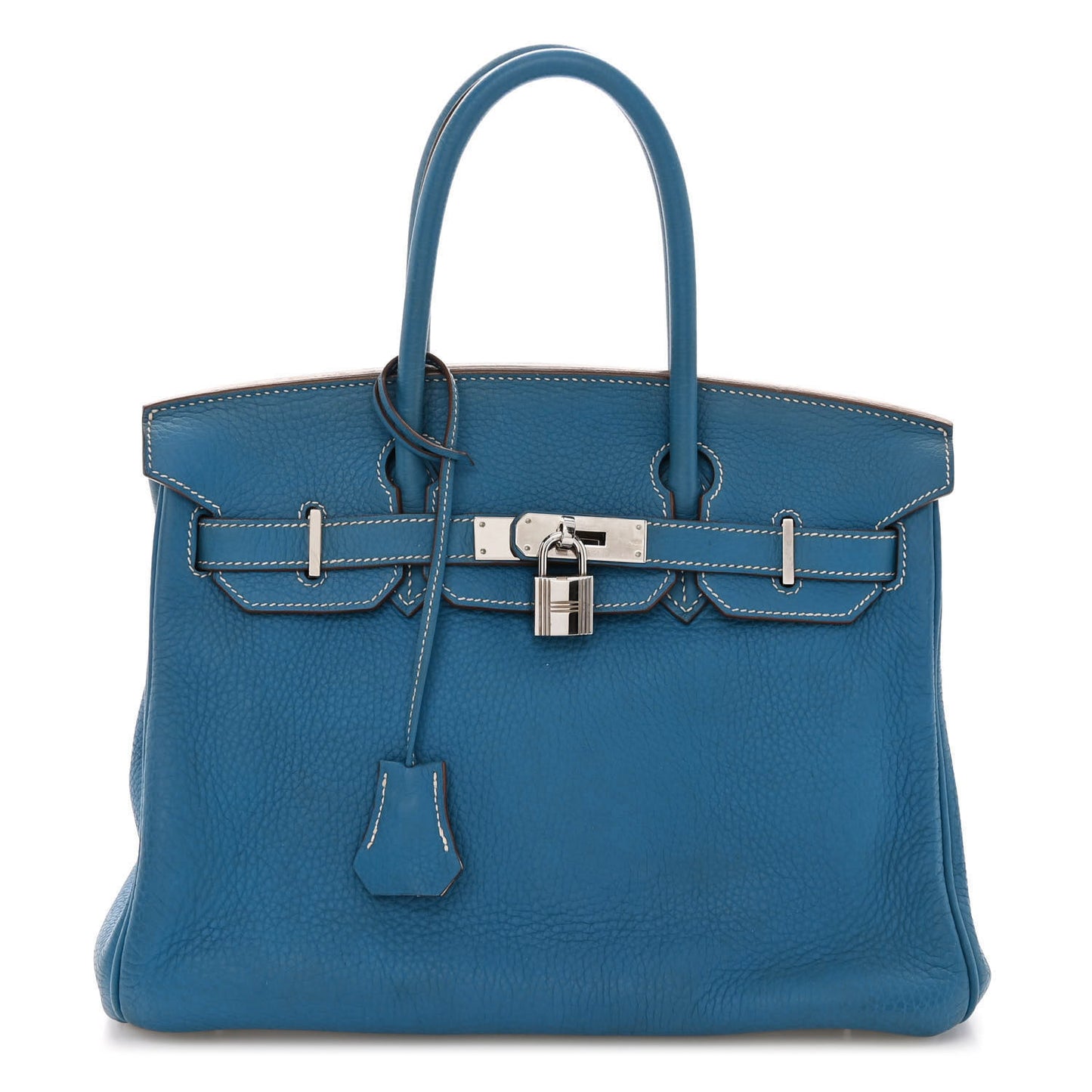 Taurillon Clemence Eclat Birkin 30 Mykonos White