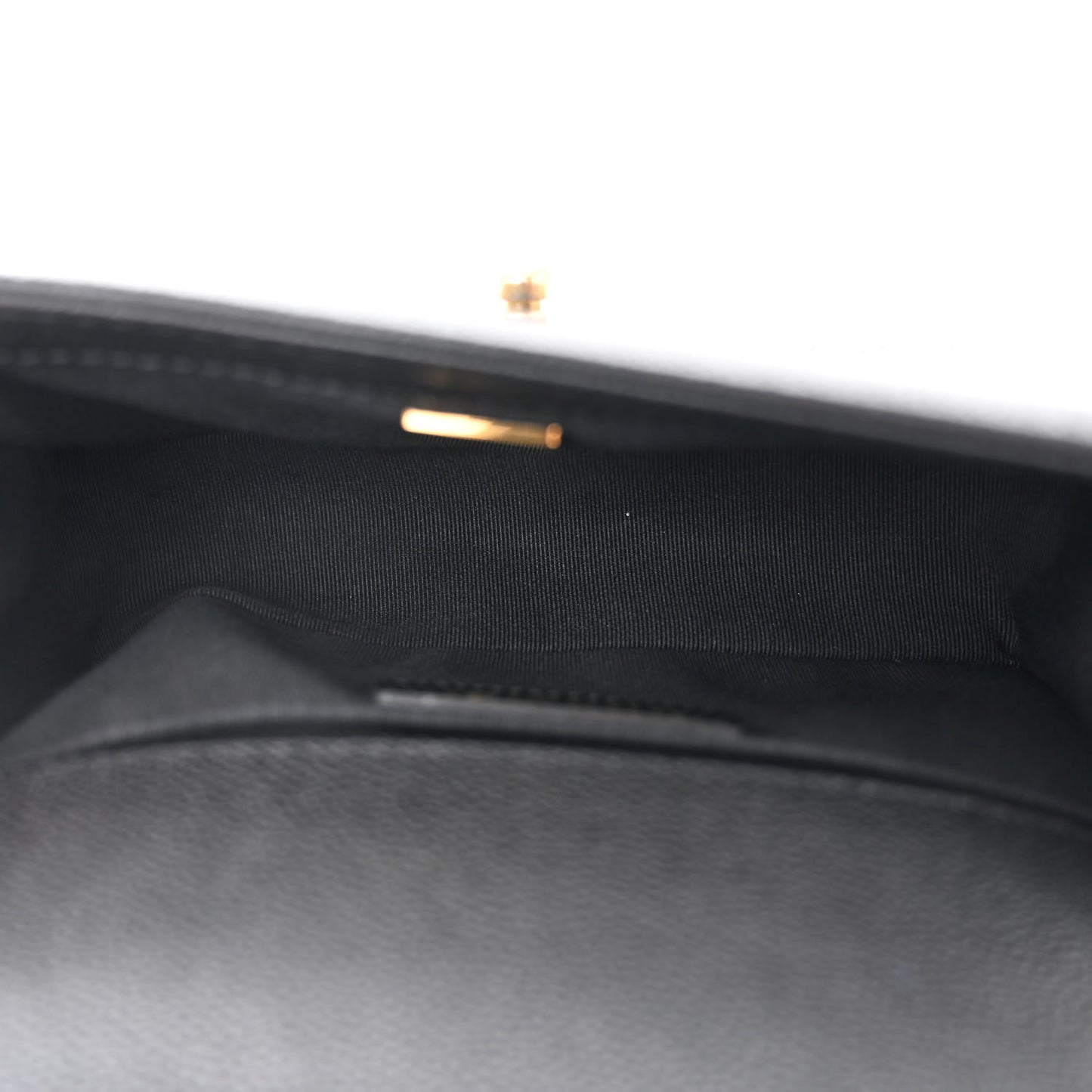 Caviar Quilted Small Chain Around Boy Flap Black