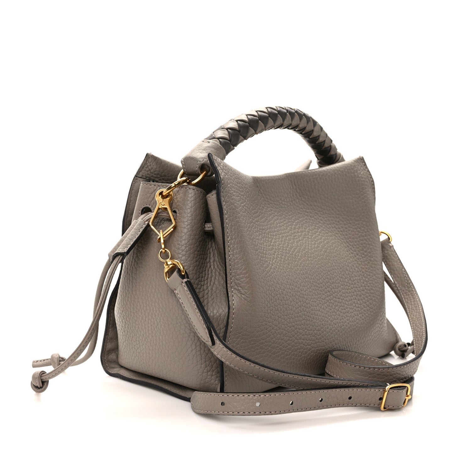 Heavy Grain Small Iris Tote Powder Grey Dark Clay