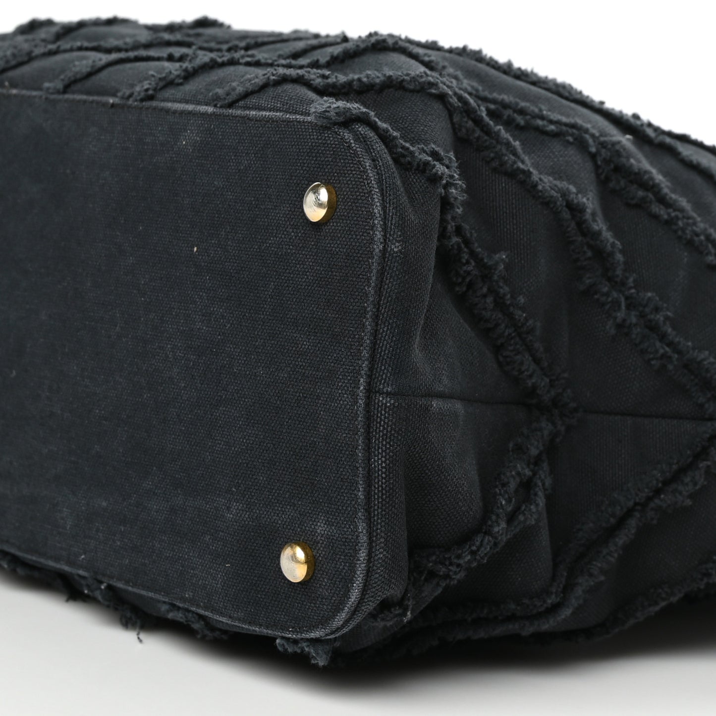 Canvas Chevron Cuba Patchwork Shopper Tote Black