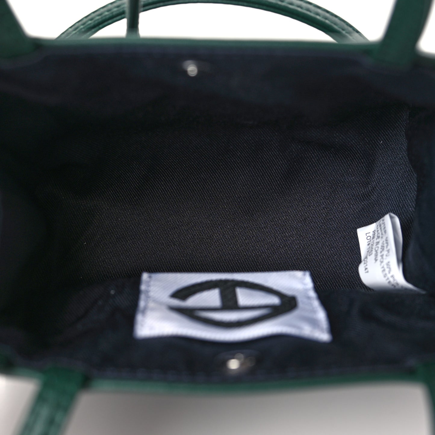 Vegan Leather Small Shopping Bag Dark Olive