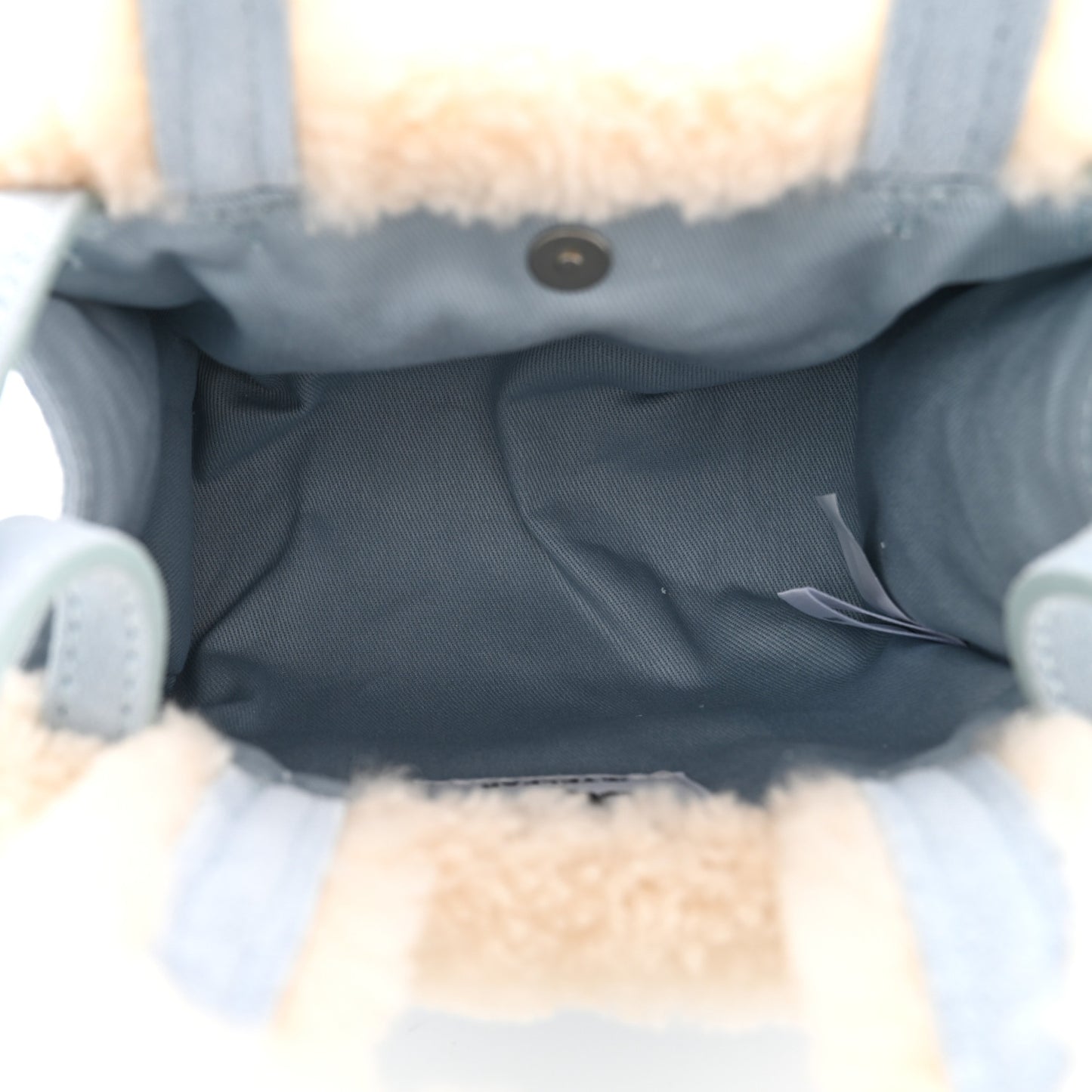 X UGG Suede Shearling Small Shopping Bag Blue