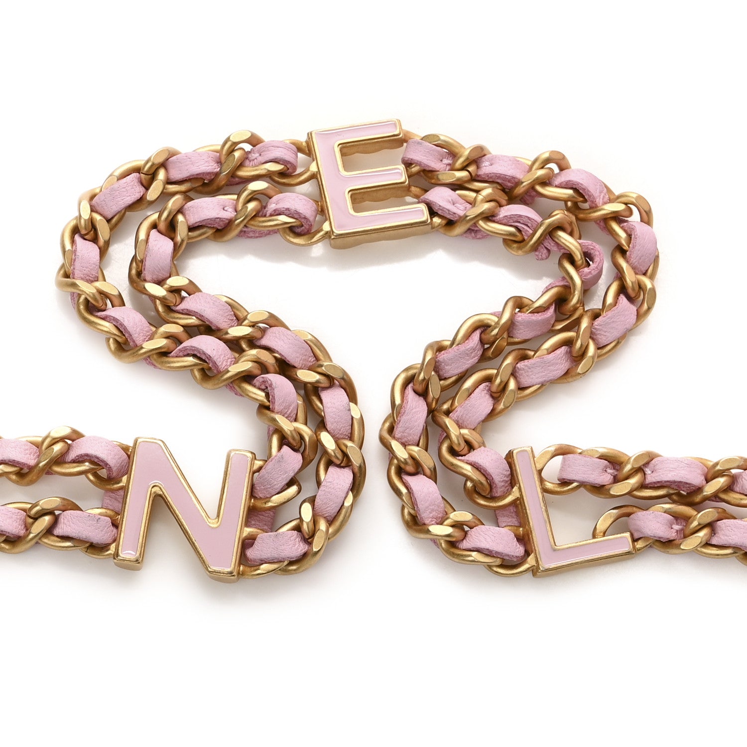 Chanel Lambskin Quilted Logo WOC Wallet On Chain Pink 16 of 17