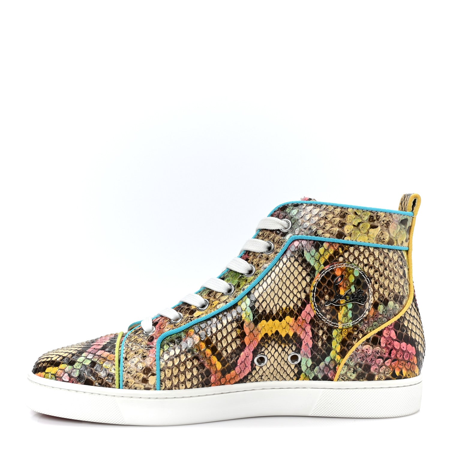 Christian Louboutin Snakeskin Mens Louis Flat Sneakers 40 