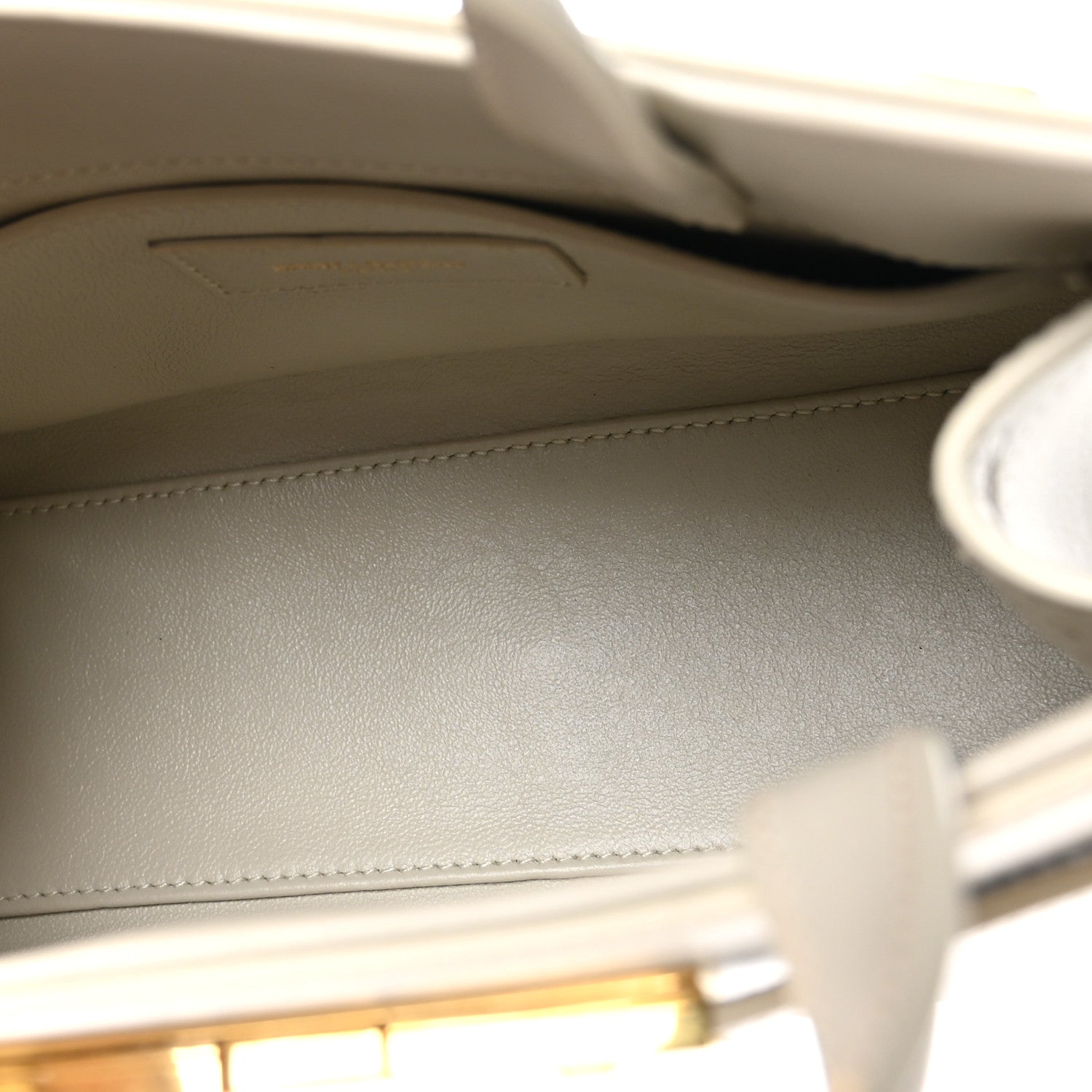 Saint Laurent Smooth Calfskin Nano Manhattan Shopper Tote Crema Soft 5 of 9