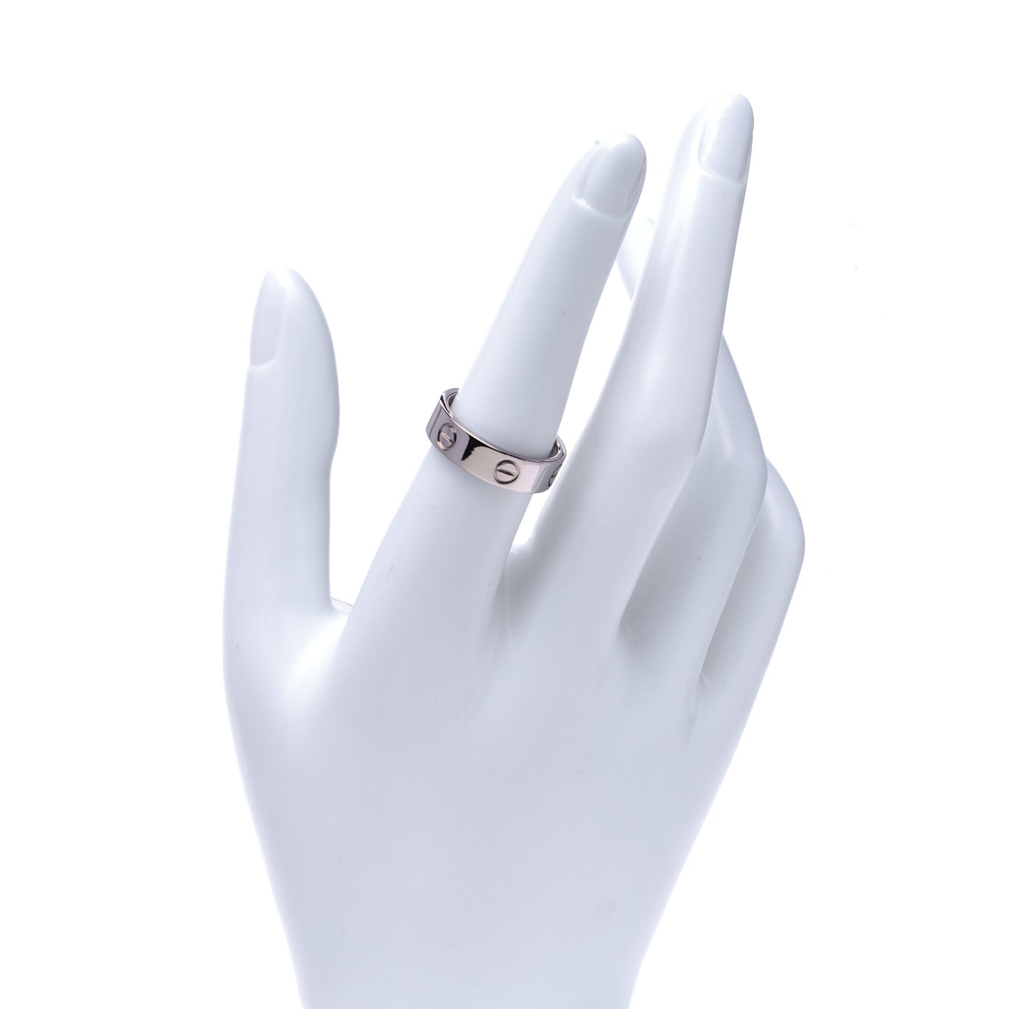 18K White Gold 5.5mm LOVE Ring 55 7.25