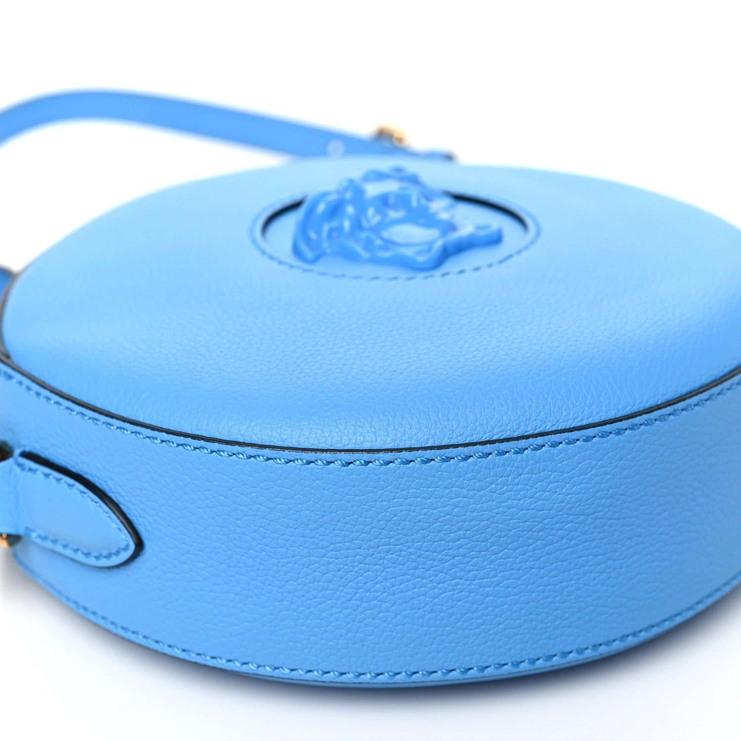 Versace Calfskin La Medusa Round Camera Bag Light Blue 8 of 9
