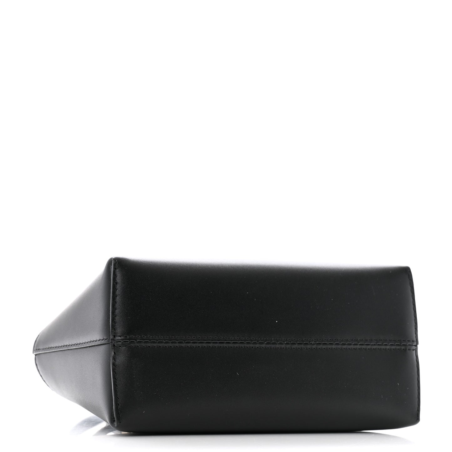 Vitello King Plexiglass Logo Embossed Mini By The Way Top Handle Boston Bag Black White