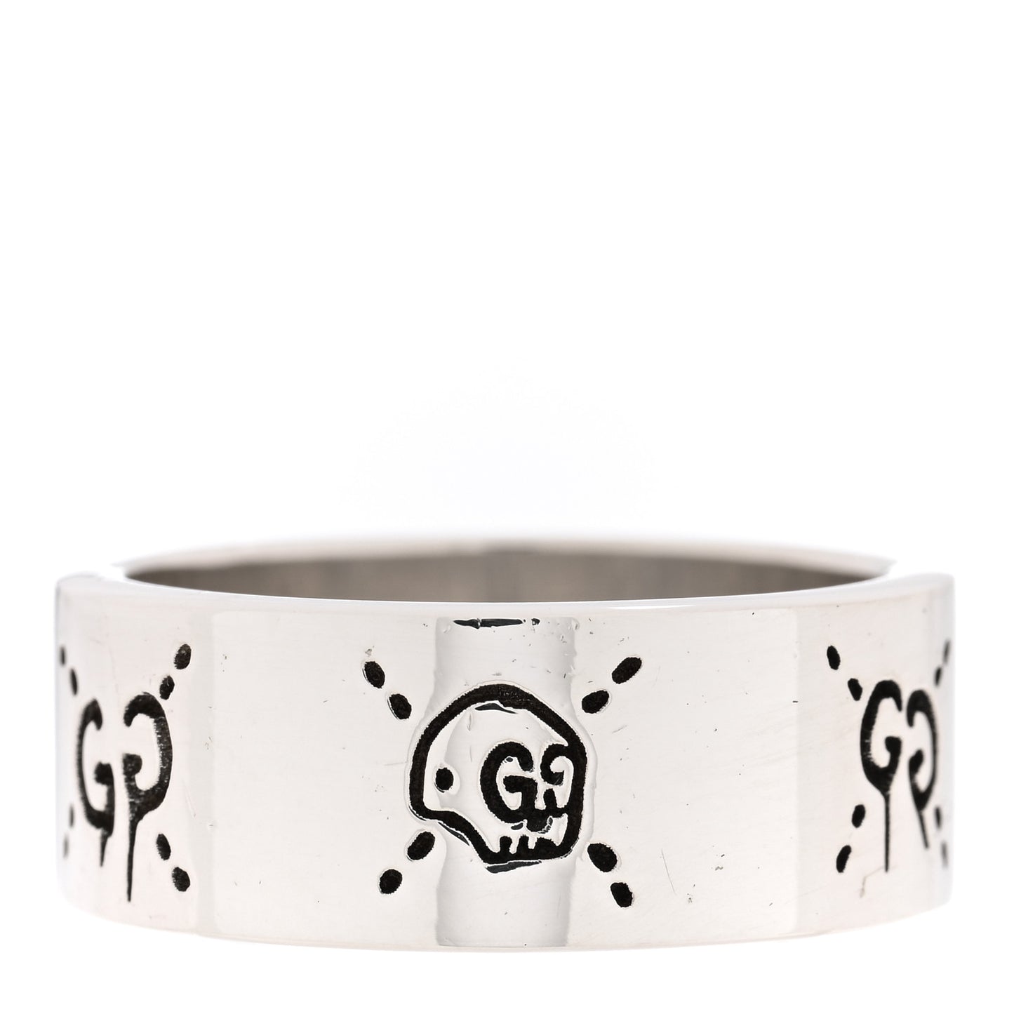 Sterling Silver GG Wide Band Ring 63 10.25