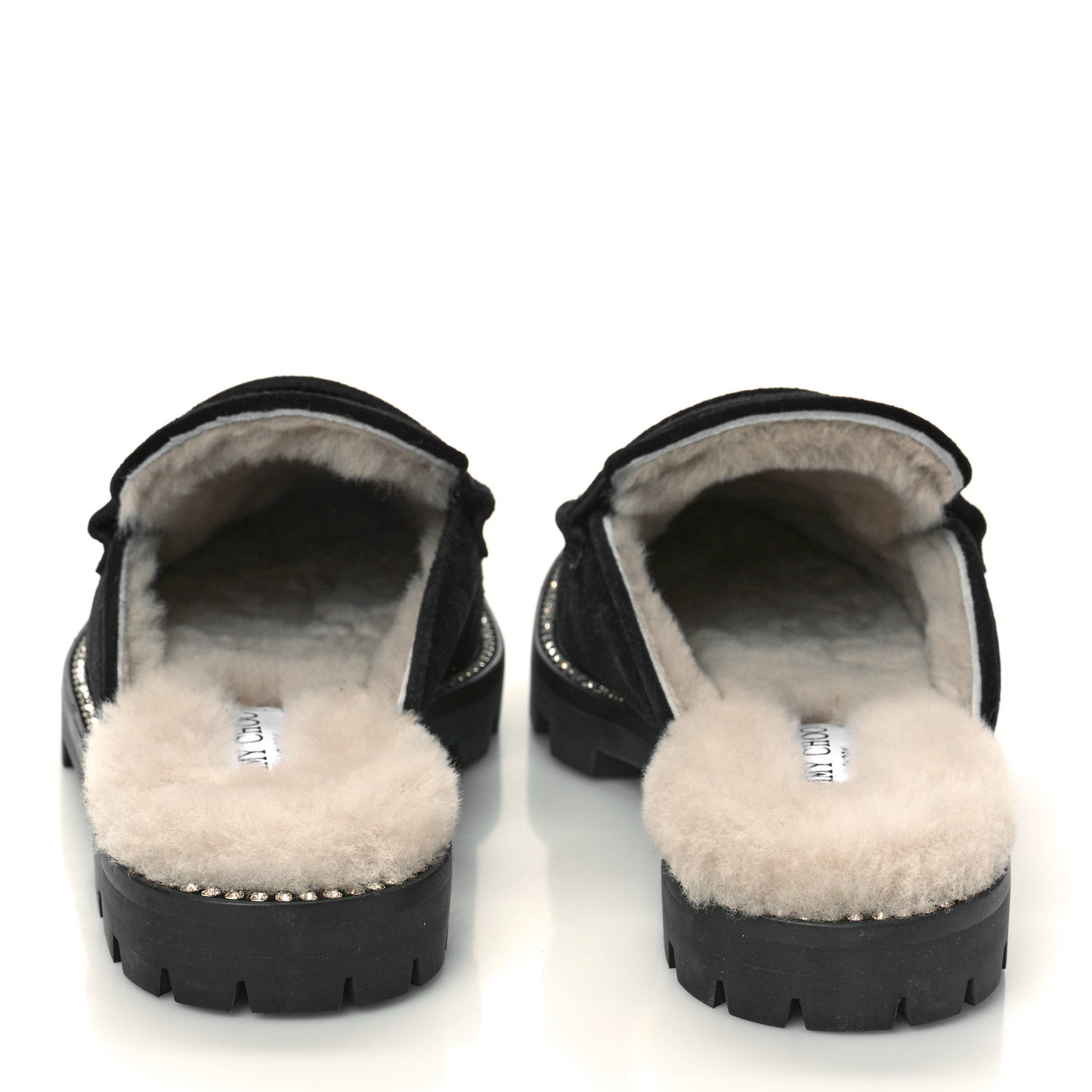 Suede Shearling Ronnie Flat Mules 40 Tan Black