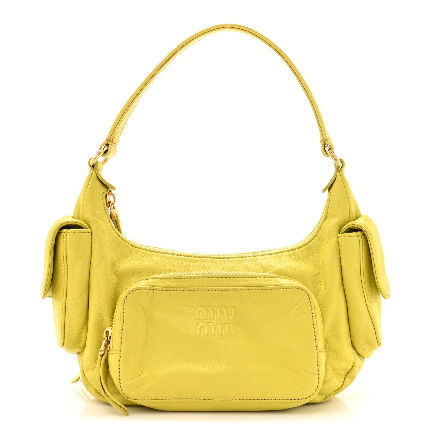 Miu Miu Nappa Pocket Bag Cedro 1 of 14
