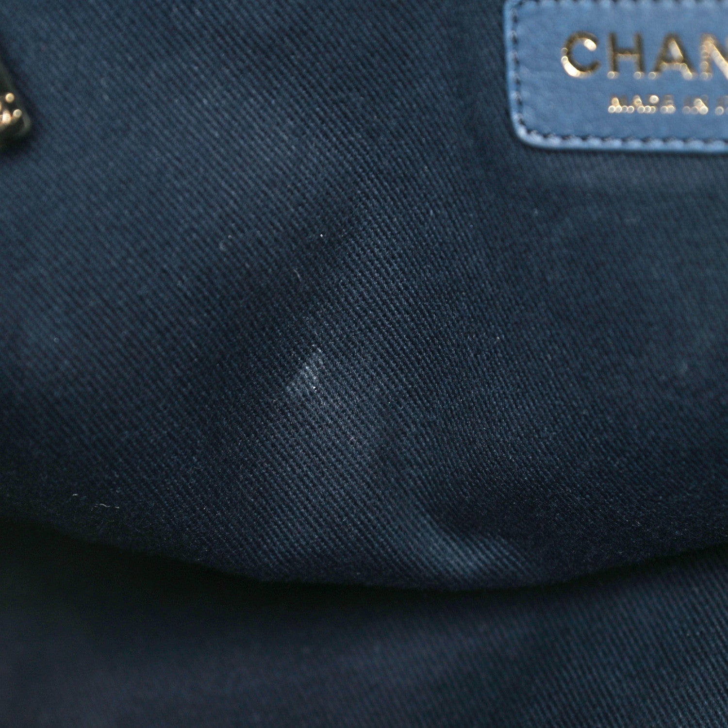 Chanel Mixed Fibers Striped Small Deauville Tote Navy Blue 11 of 12