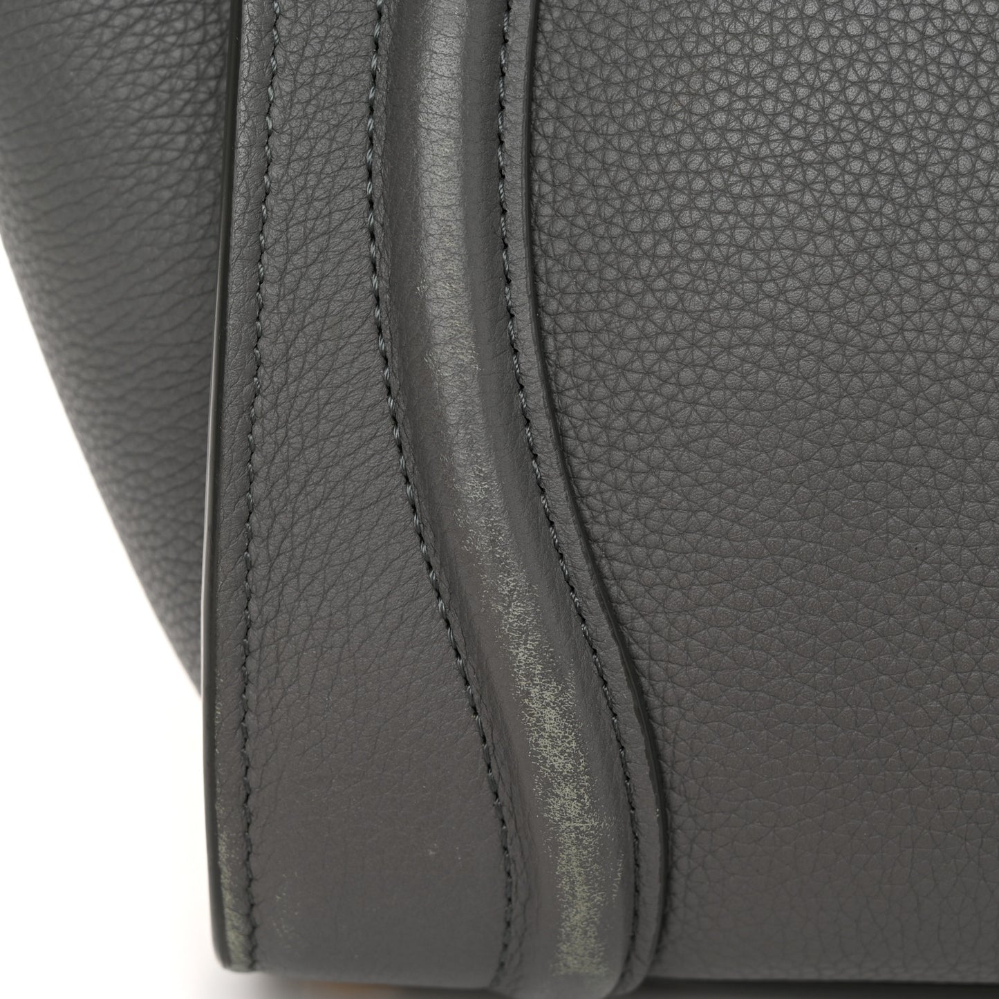 Baby Drummed Calfskin Micro Luggage Kohl