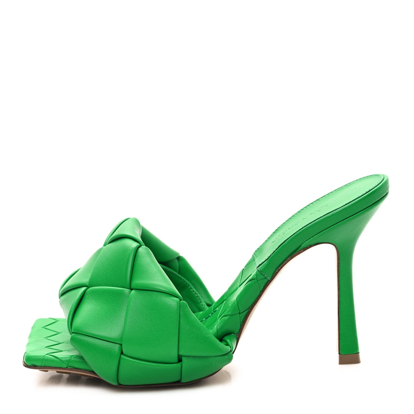 Nappa Maxi Intrecciato Lido 90mm Mule Sandals 37 Grass