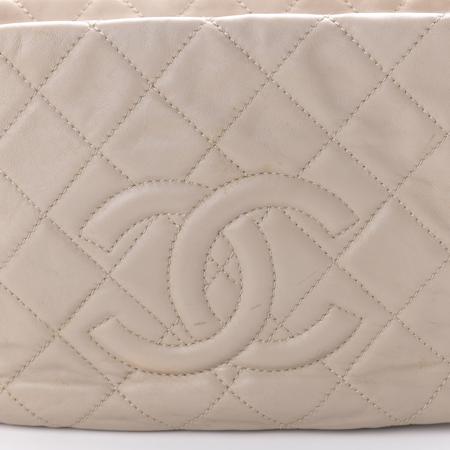 Chanel Calfskin Country Chic Small Shoulder Bag Ecru Brown 10 of 10
