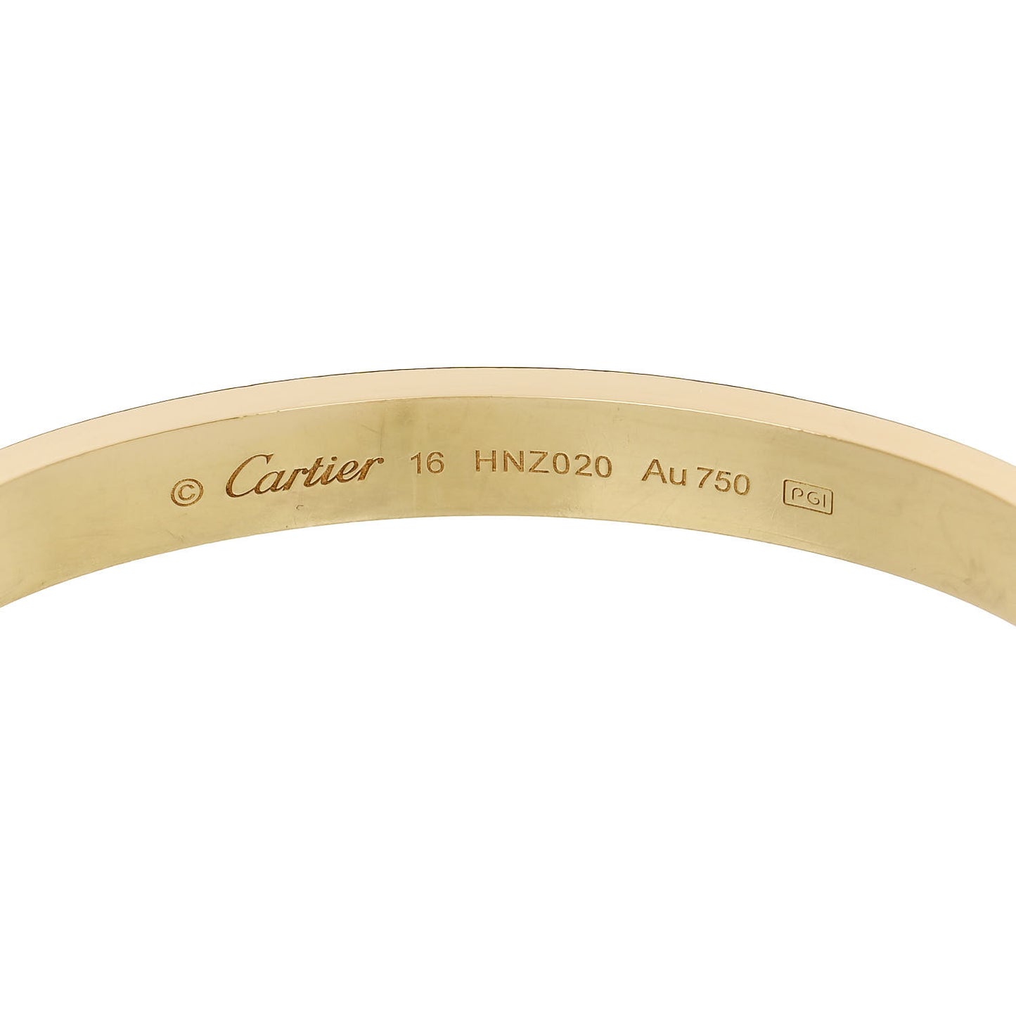 18K Yellow Gold LOVE Bracelet 16