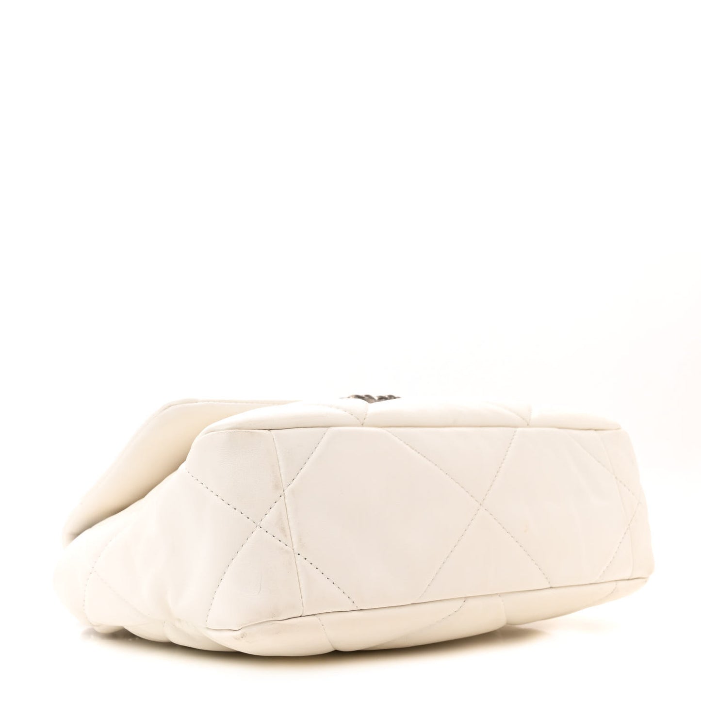 Lambskin Quilted Medium Chanel 19 Flap White