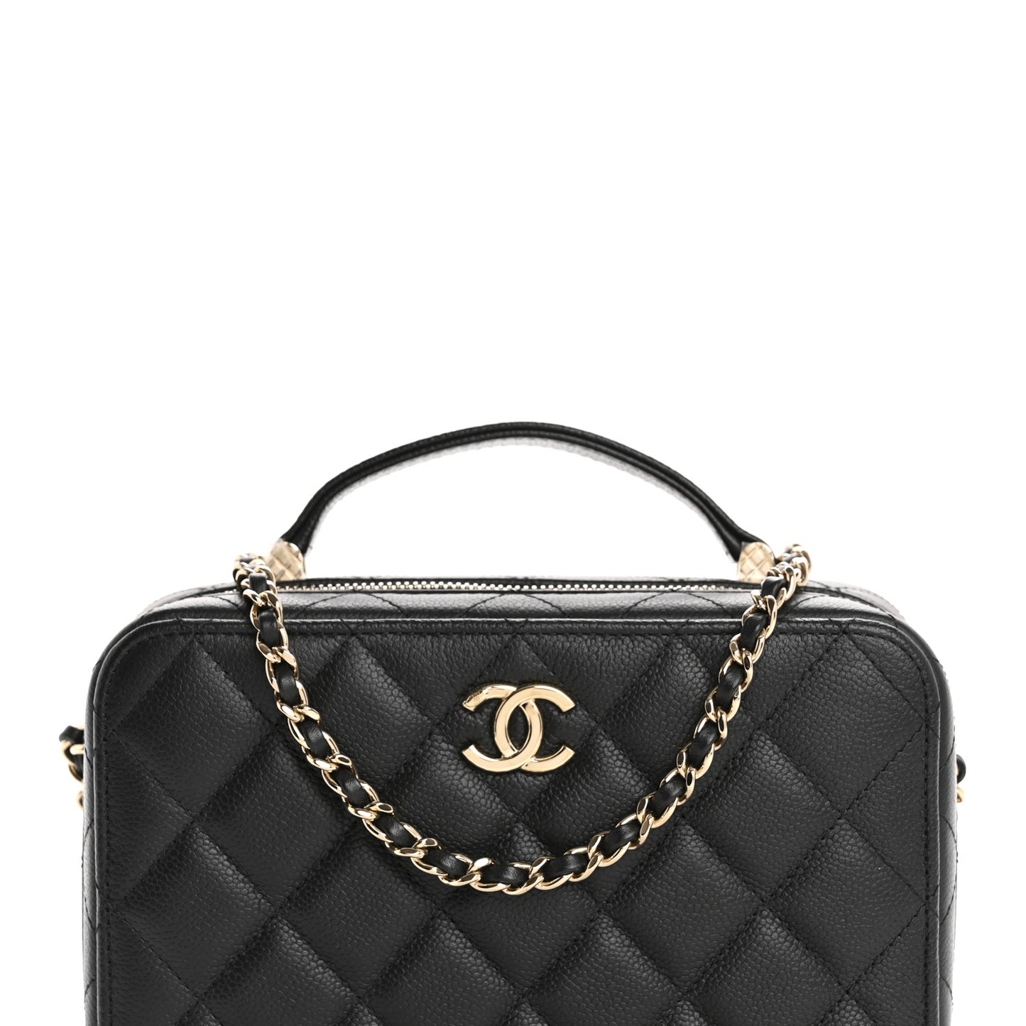 Caviar Quilted Vanity Case Black