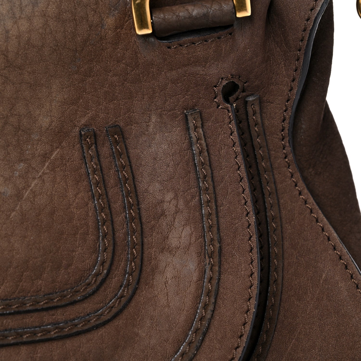 Chloe Nubuck Medium Marcie Satchel Dark Brown 19 of 22