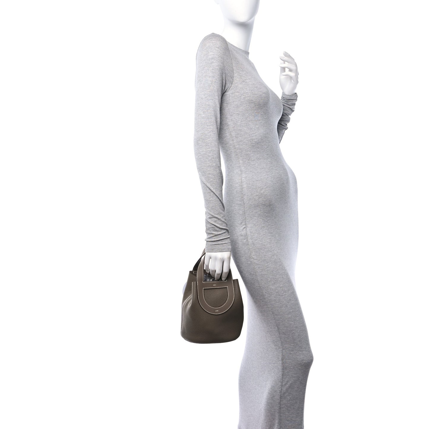 Taurillon Clemence Swift In-The-Loop 18 Bag Etoupe