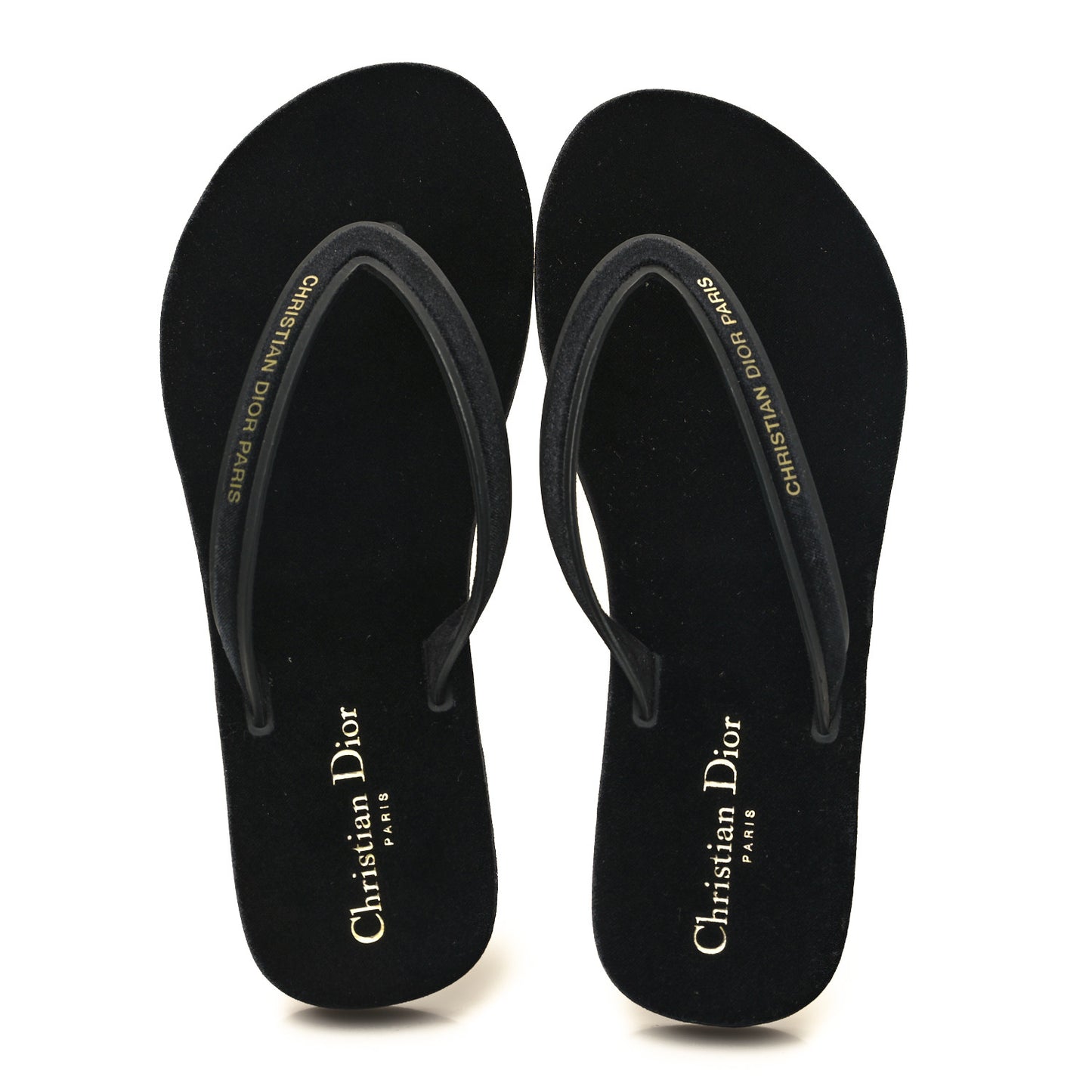Velvet Diorsea Thong Sandals 40 Black