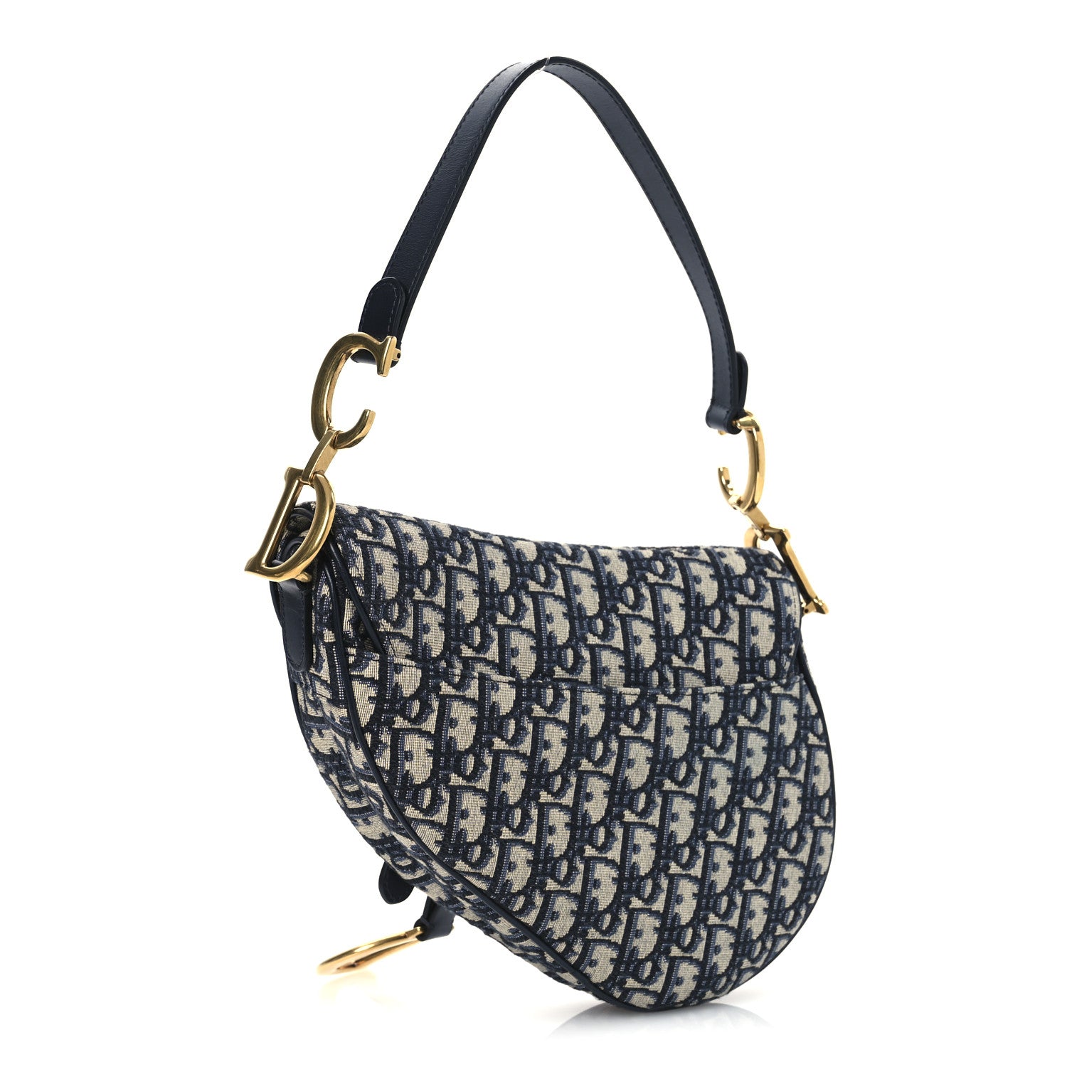 Christian Dior Oblique Saddle Bag Blue 3 of 11