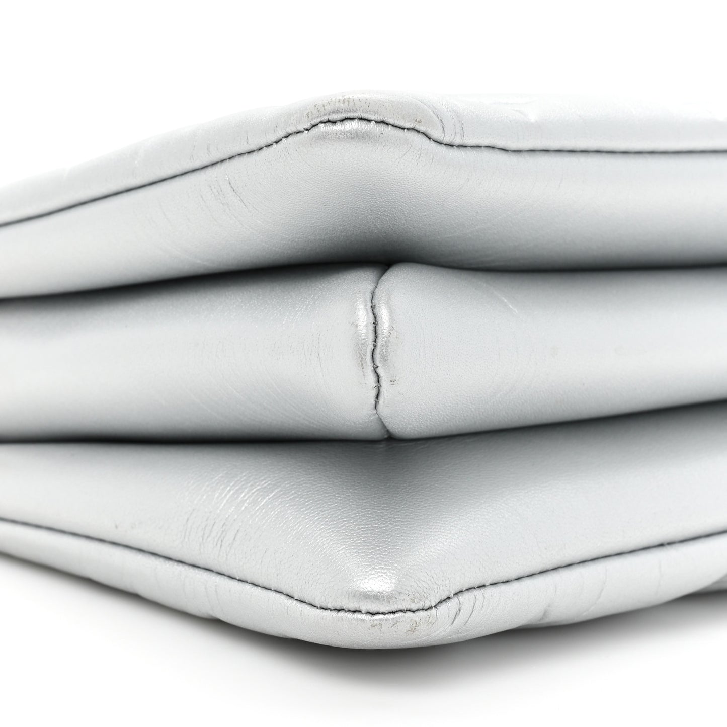 Lambskin Embossed Monogram Coussin BB Silver