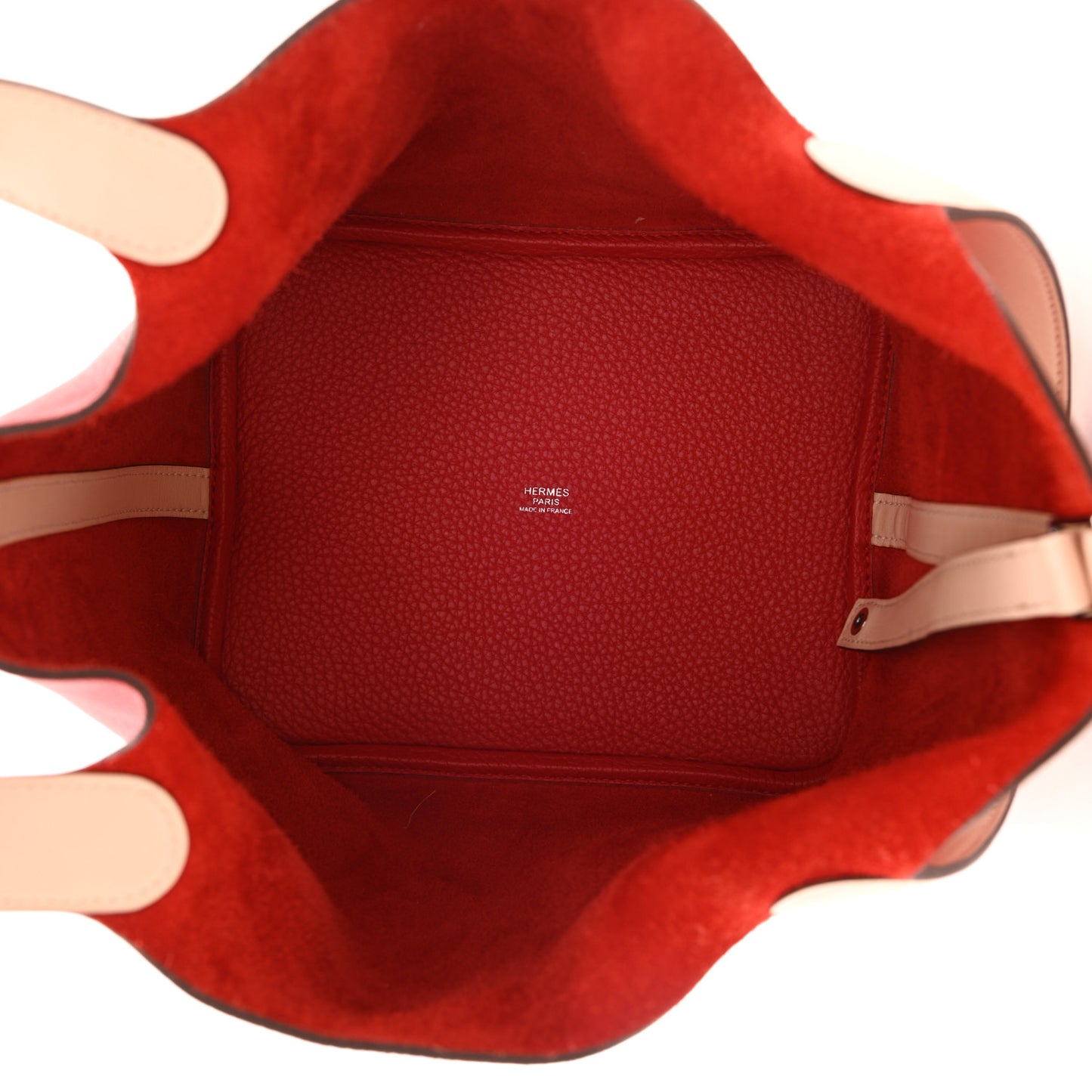 Taurillon Clemence Swift Picotin Lock 22 MM Rouge Tomate Rose Eglantine