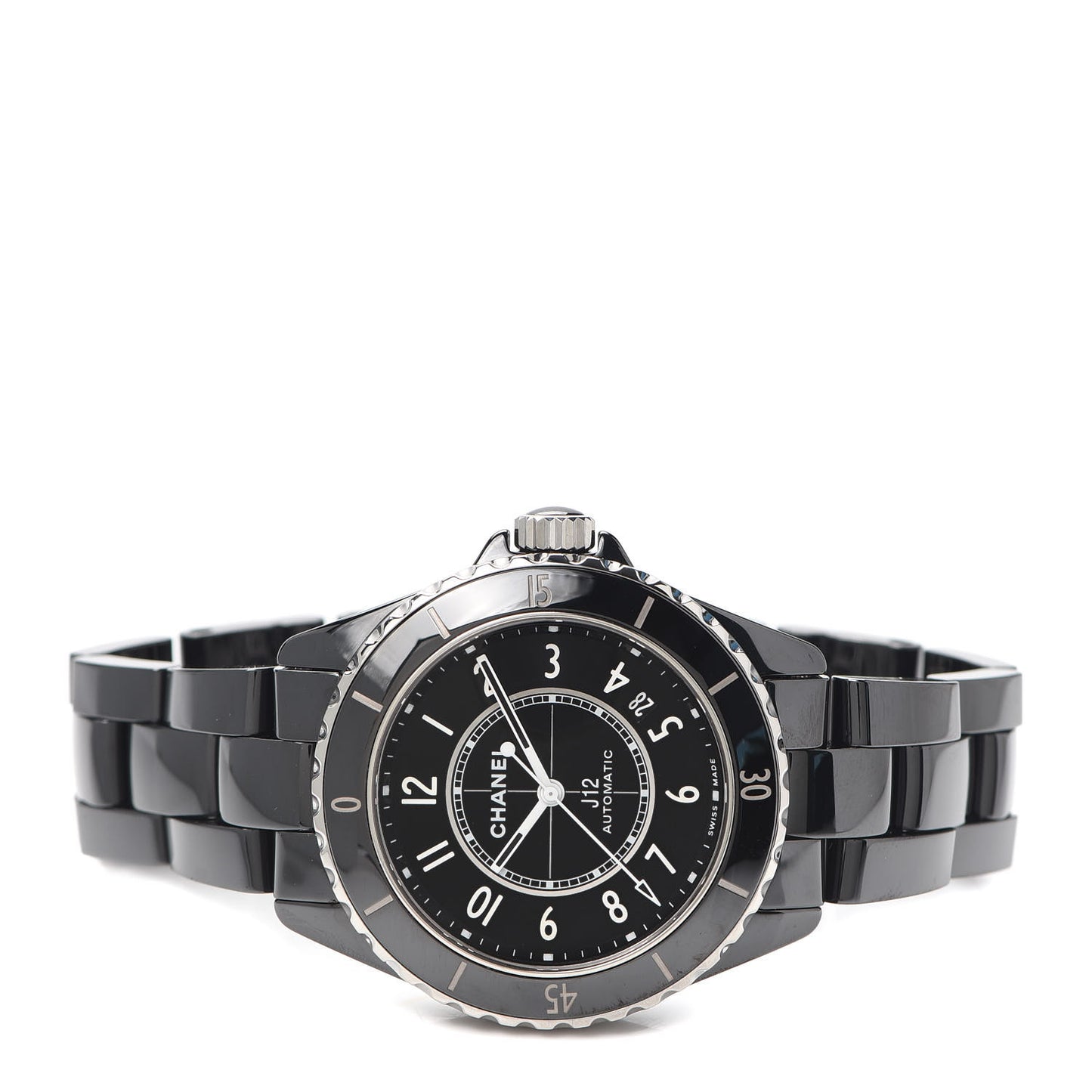 Stainless Steel Ceramic 38mm J12 Automatic Watch Black