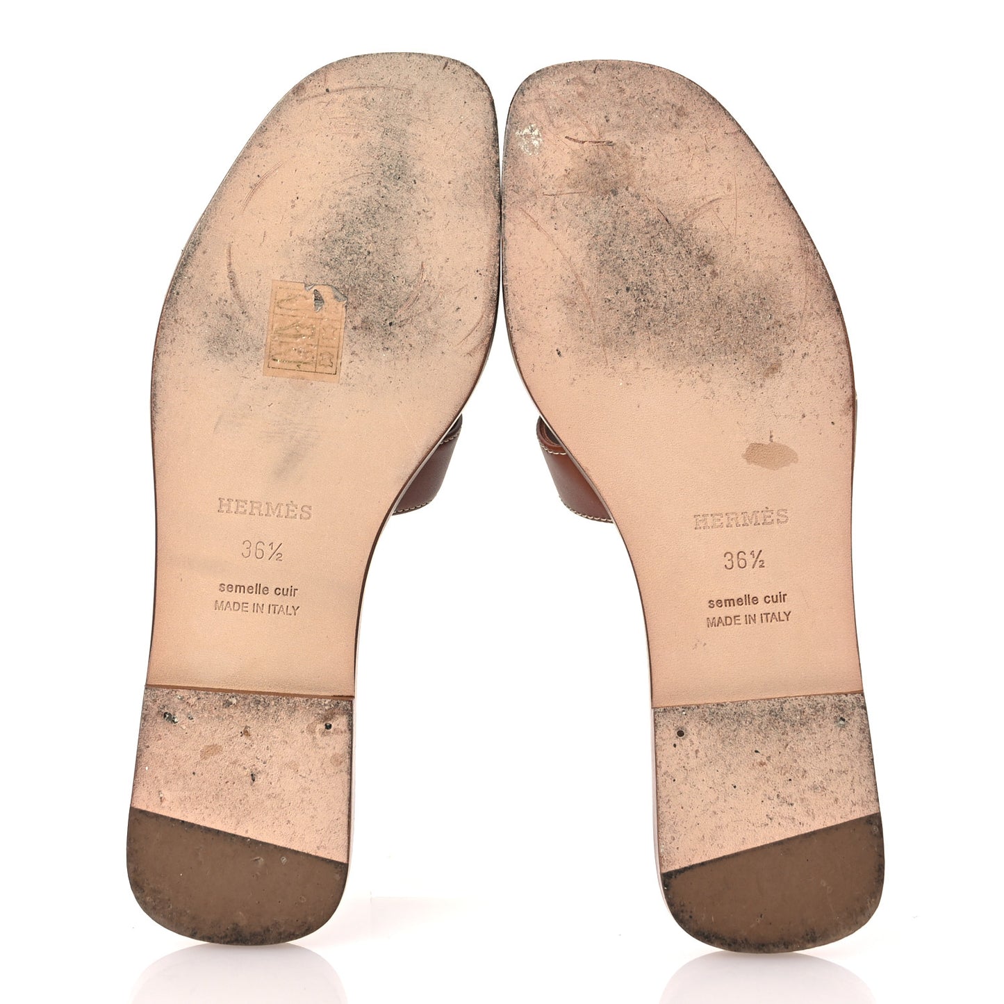 Box Calfskin Oran Sandals 36.5 Gold